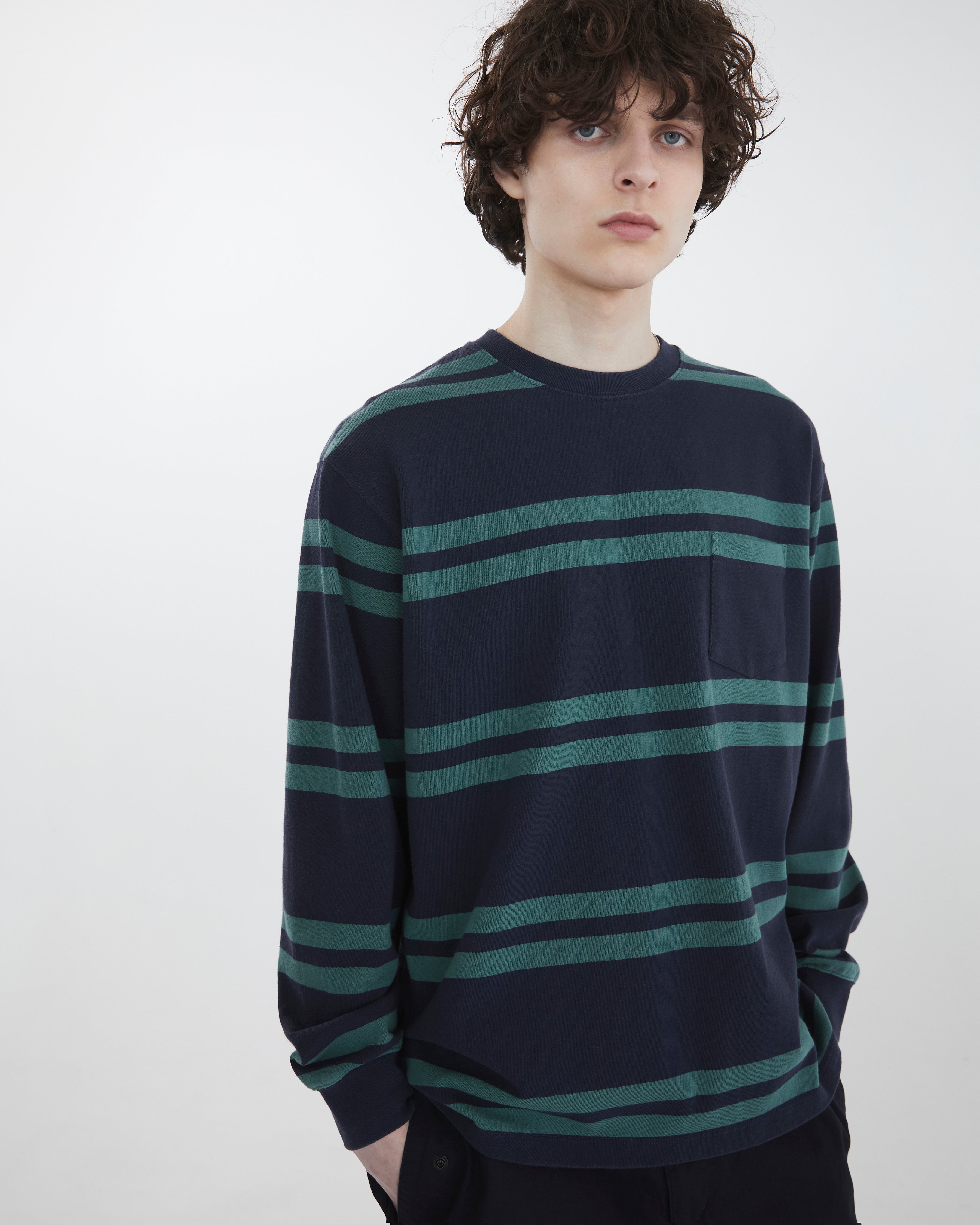 Khakis - Bold Stripe L/S Tee (Navy) product image 5 | TRAB K-Fashion Australia