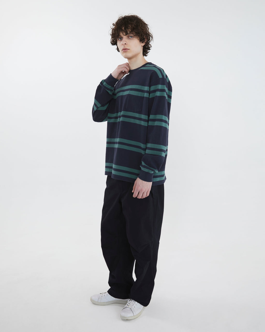 Khakis - Bold Stripe L/S Tee (Navy) product image 6 | TRAB K-Fashion Australia