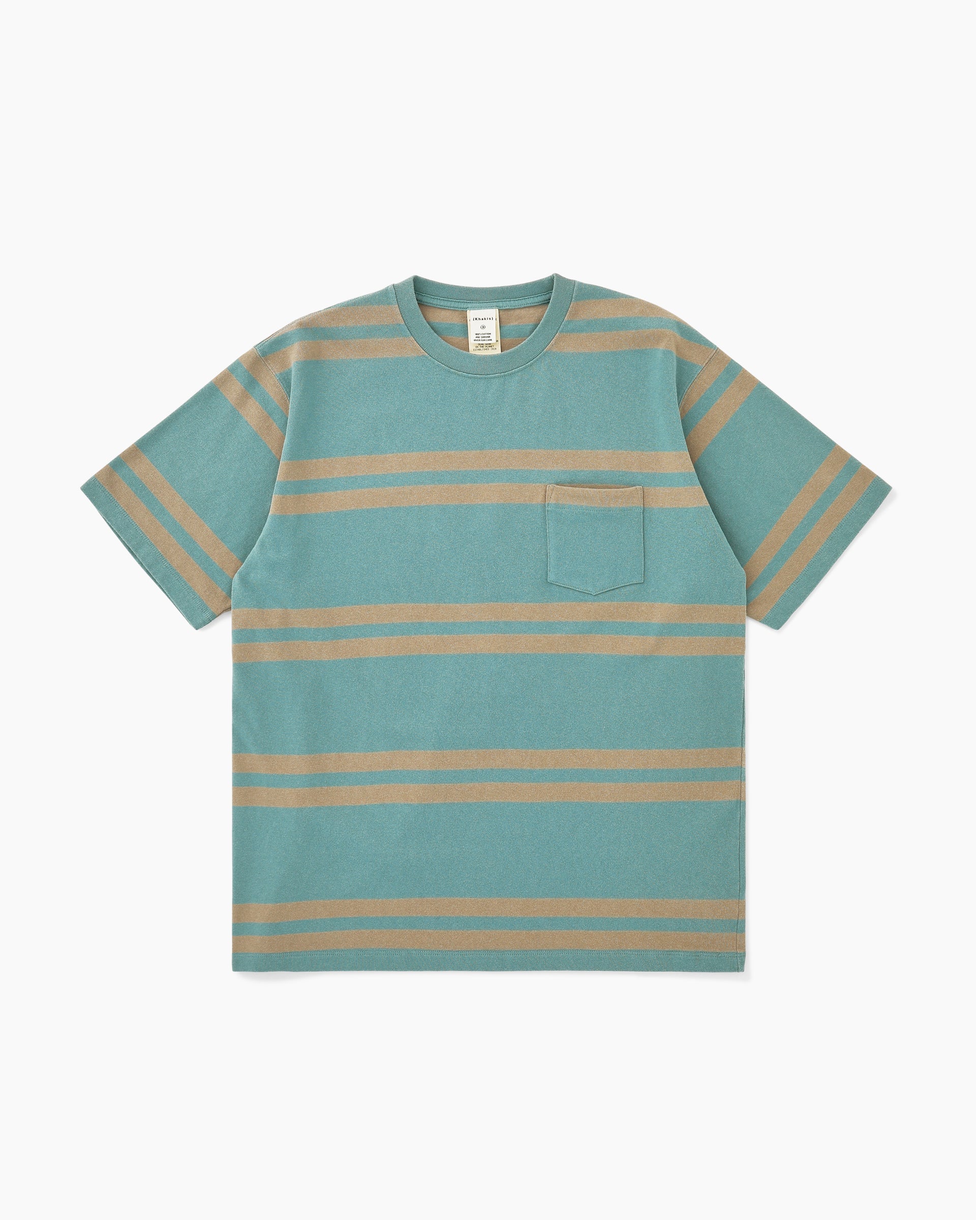Khakis - Bold Stripe S/S Tee (Dusty Green) product image 1 | TRAB K-Fashion Australia