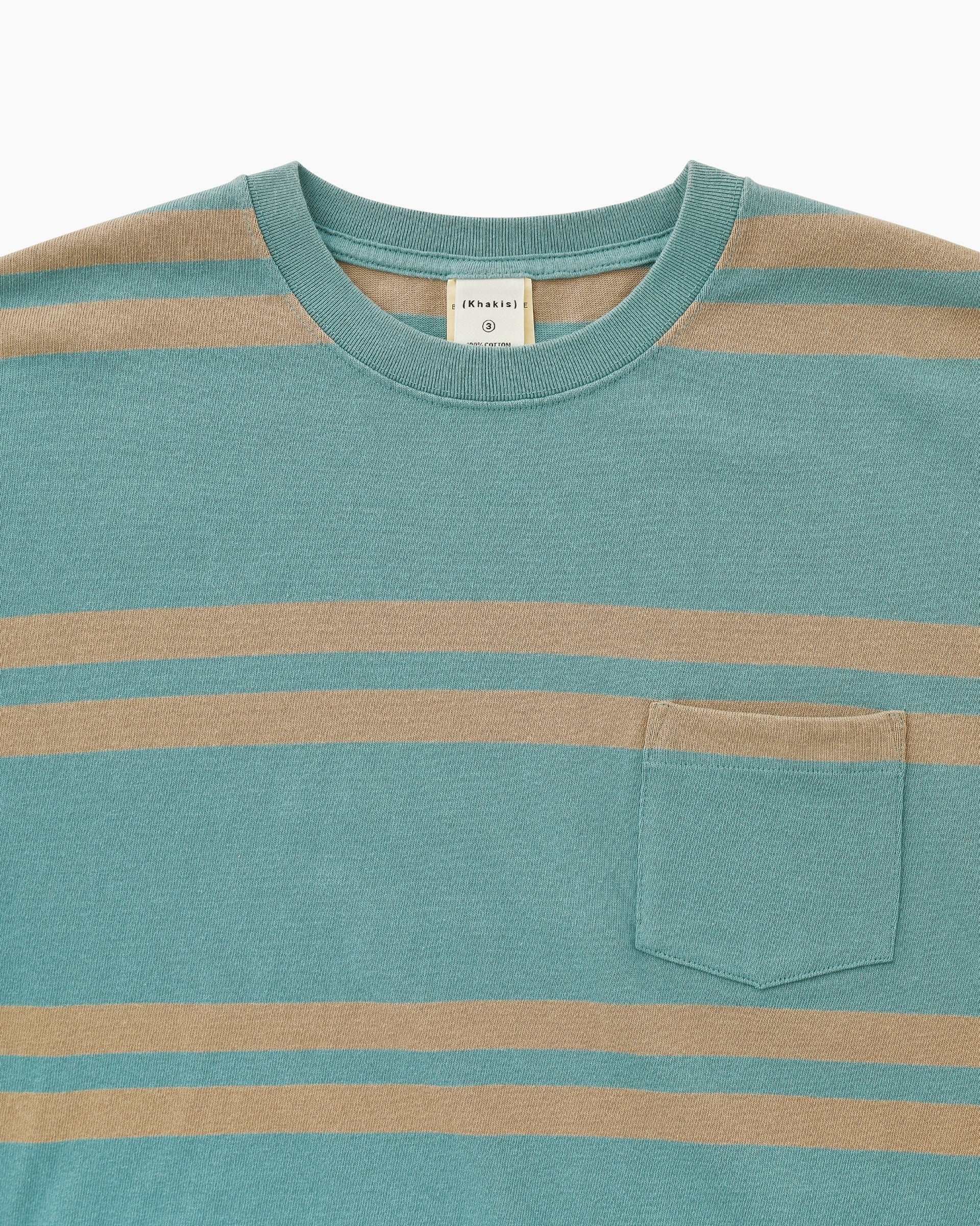 Khakis - Bold Stripe S/S Tee (Dusty Green) product image 2 | TRAB K-Fashion Australia