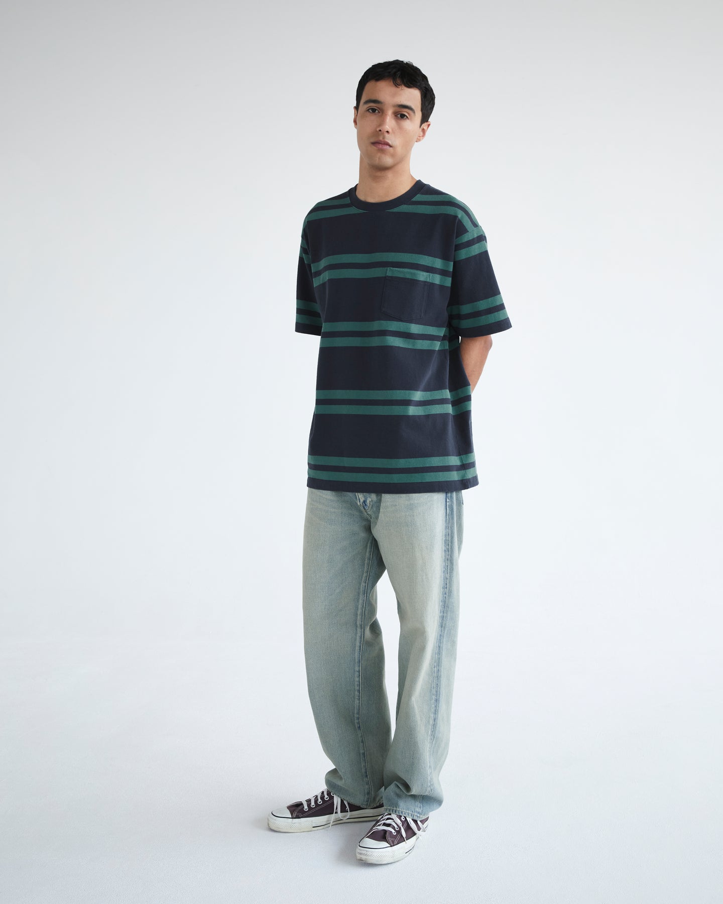Khakis - Bold Stripe S/S Tee (Navy) product image 4 | TRAB K-Fashion Australia