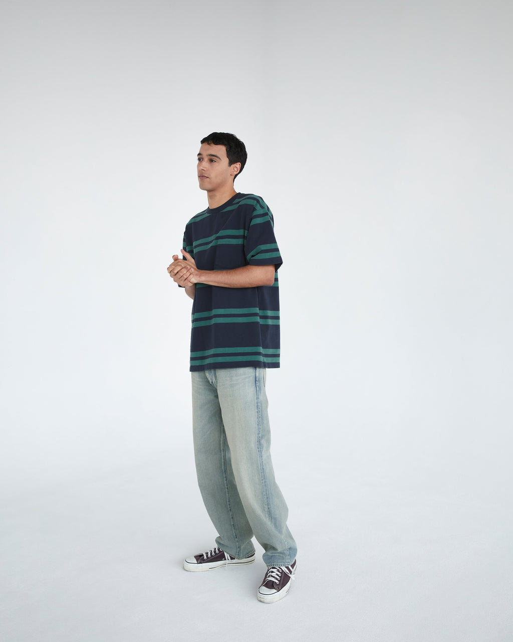 Khakis - Bold Stripe S/S Tee (Navy) product image 5 | TRAB K-Fashion Australia