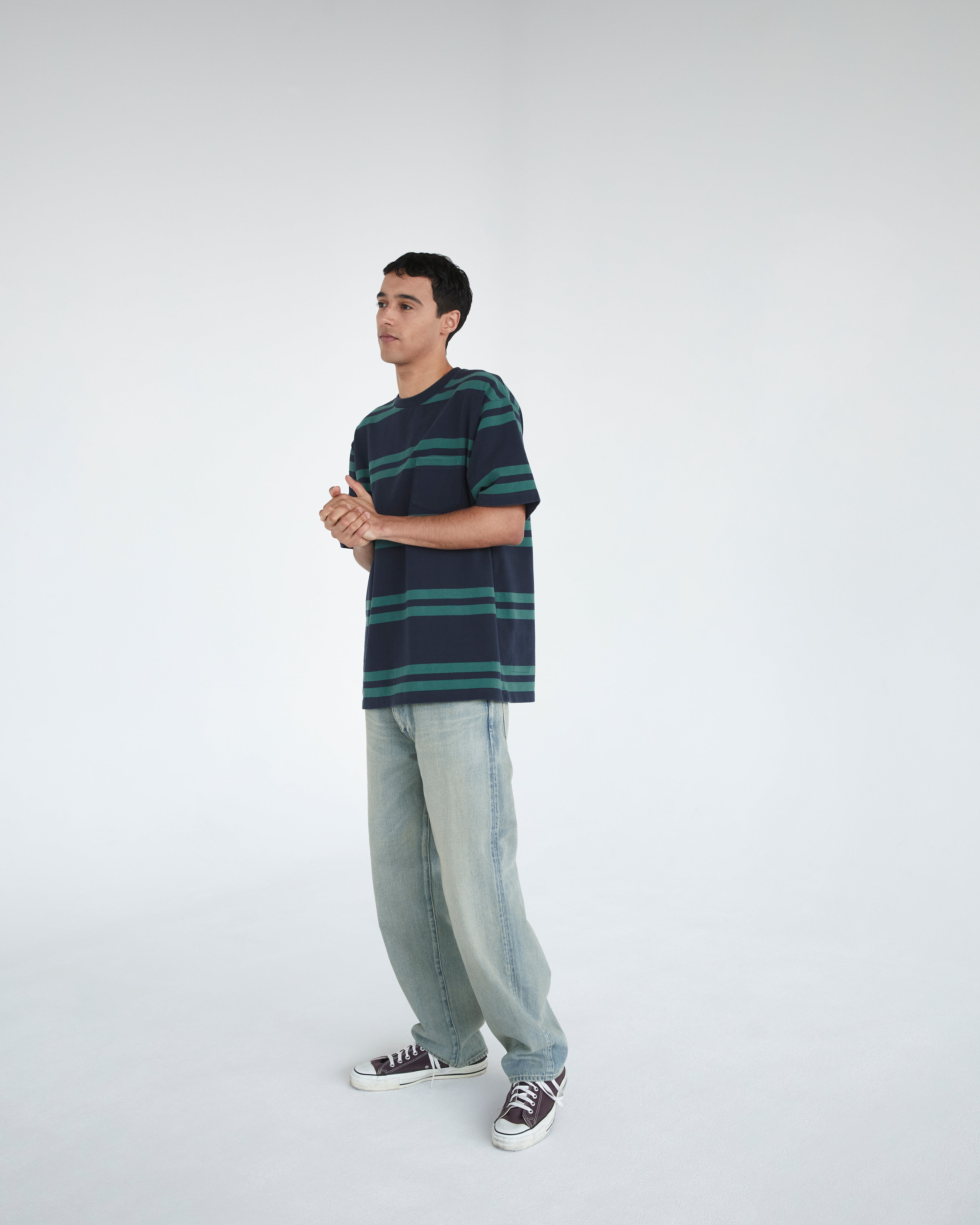 Khakis - Bold Stripe S/S Tee (Navy) product image 5 | TRAB K-Fashion Australia