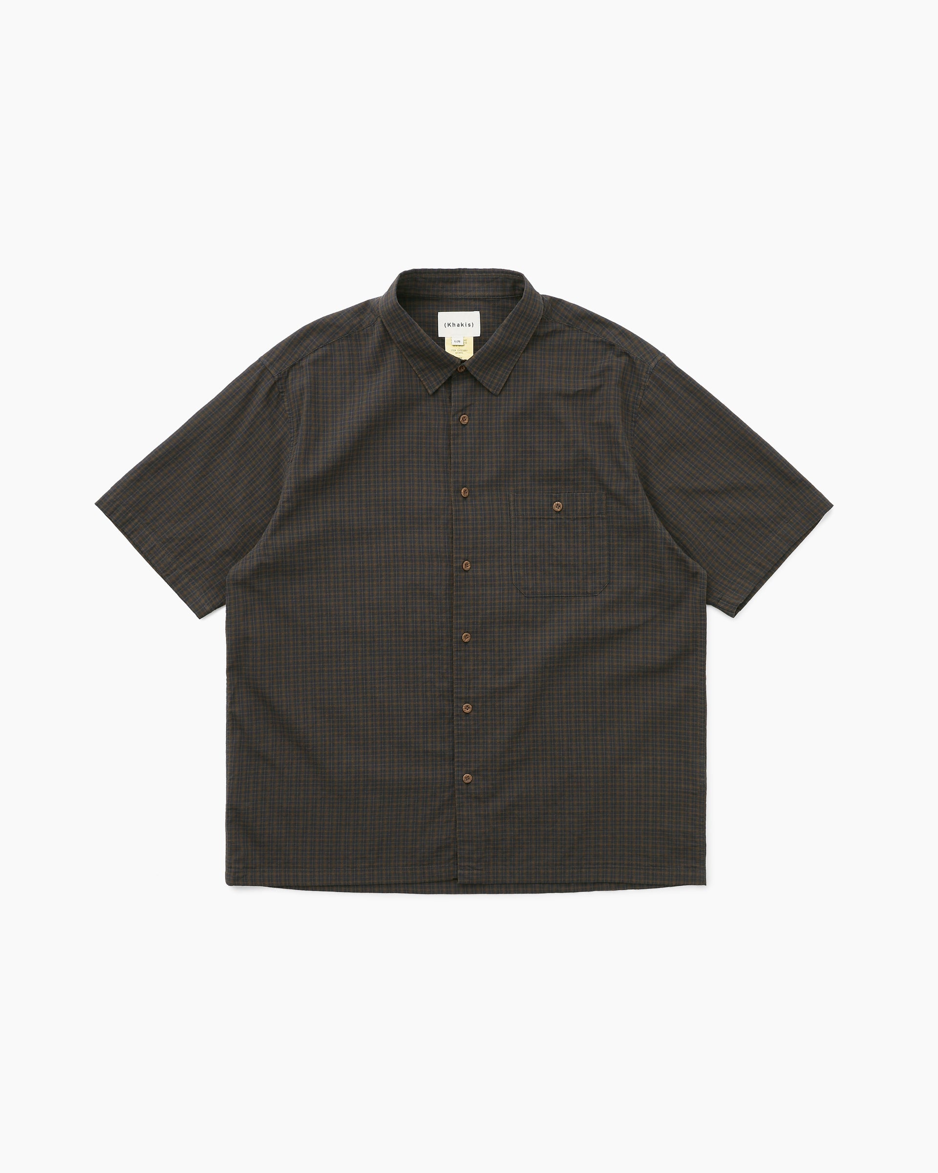 Khakis - Border Check S/S Shirt (Brown) product image 1 | TRAB K-Fashion Australia