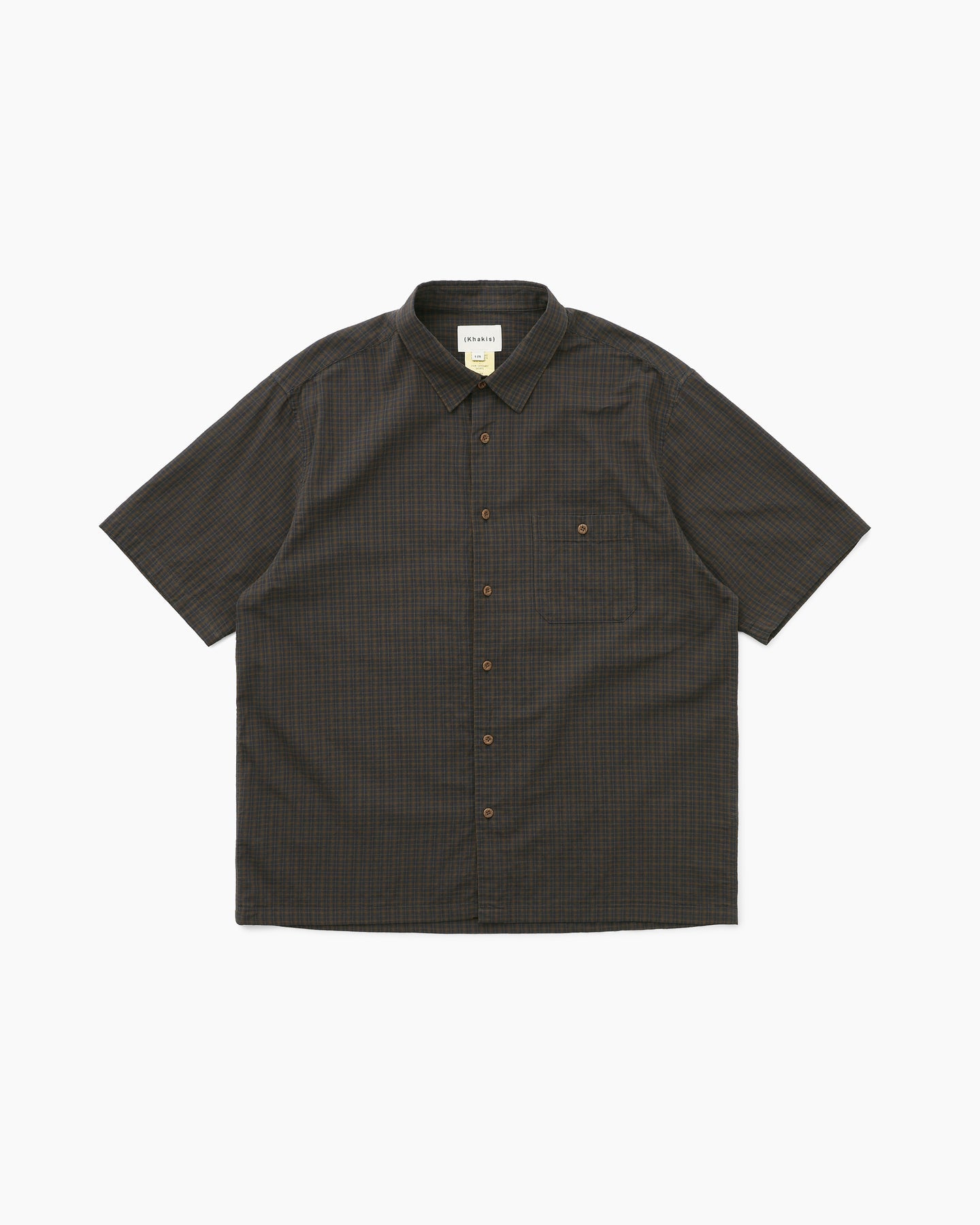 Khakis - Border Check S/S Shirt (Brown) product image 1 | TRAB K-Fashion Australia