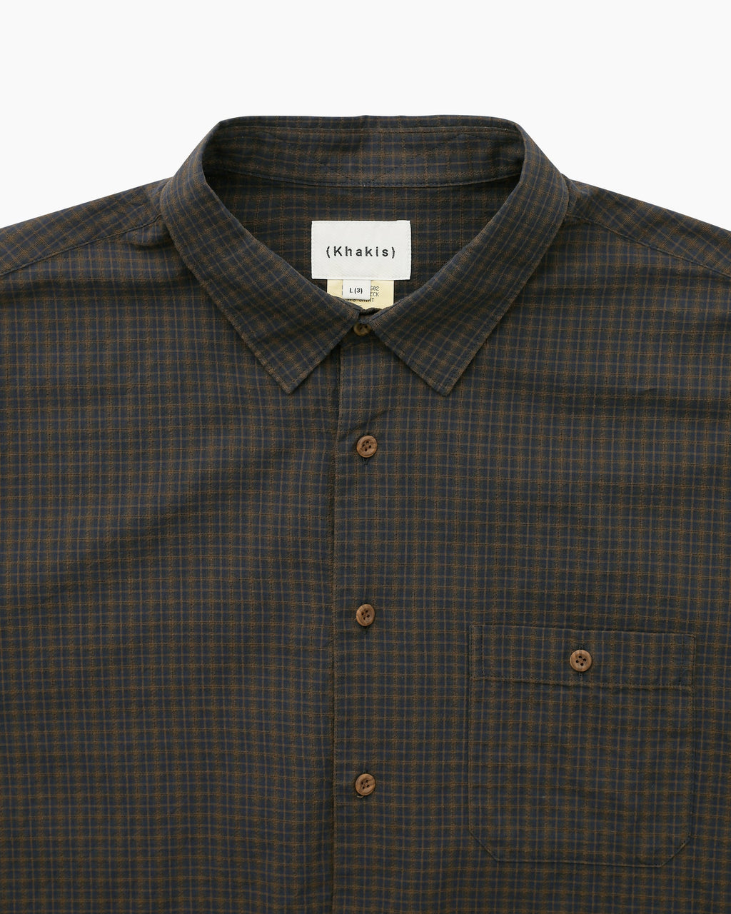 Khakis - Border Check S/S Shirt (Brown) product image 2 | TRAB K-Fashion Australia