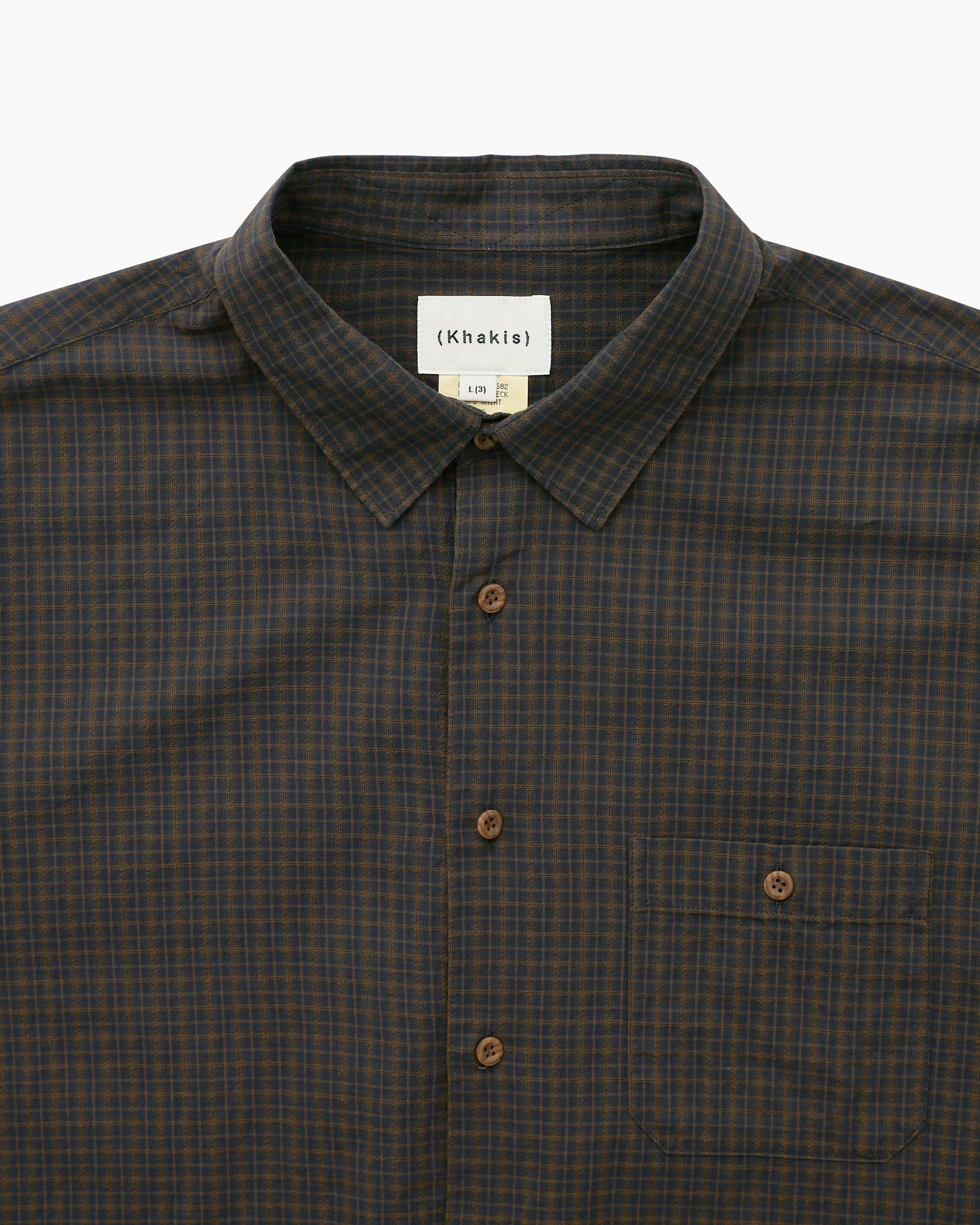 Khakis - Border Check S/S Shirt (Brown) product image 2 | TRAB K-Fashion Australia