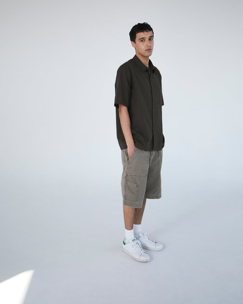 Khakis - Border Check S/S Shirt (Brown) product image 6 | TRAB K-Fashion Australia