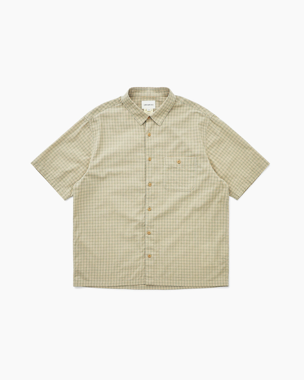 Khakis - Border Check S/S Shirt (Sage) product image 1 | TRAB K-Fashion Australia