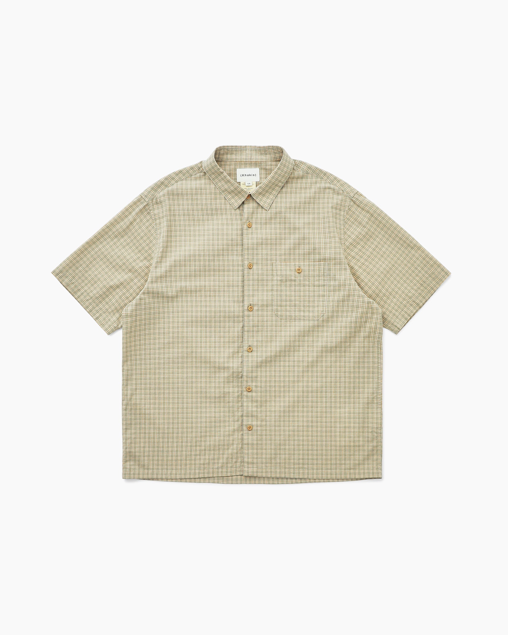 Khakis - Border Check S/S Shirt (Sage) product image 1 | TRAB K-Fashion Australia