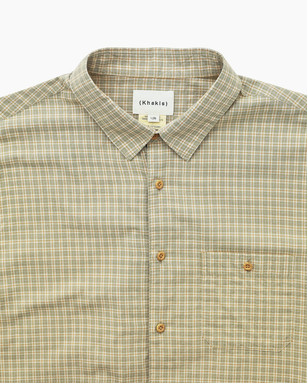 Khakis - Border Check S/S Shirt (Sage) product image 2 | TRAB K-Fashion Australia