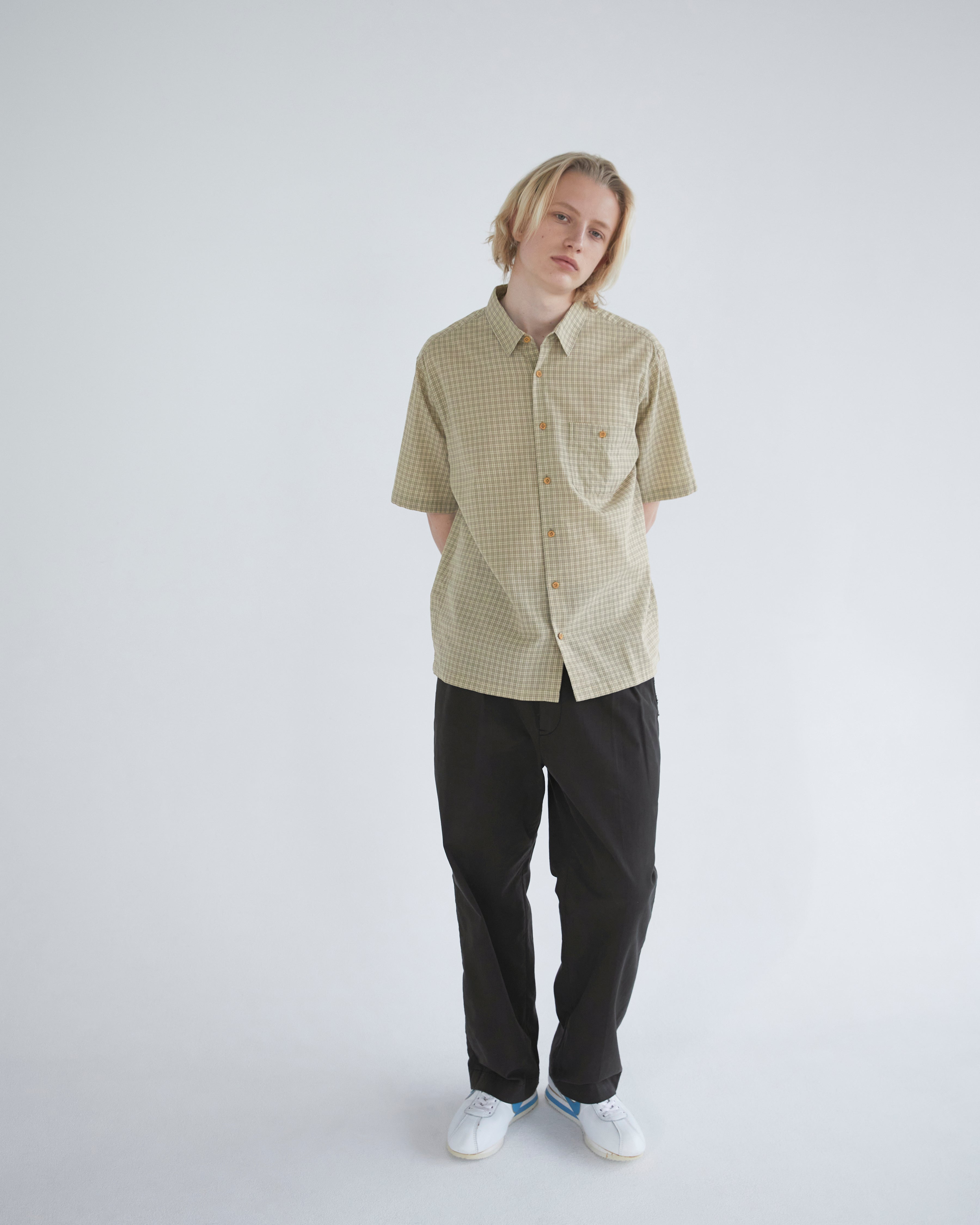 Khakis - Border Check S/S Shirt (Sage) product image 6 | TRAB K-Fashion Australia