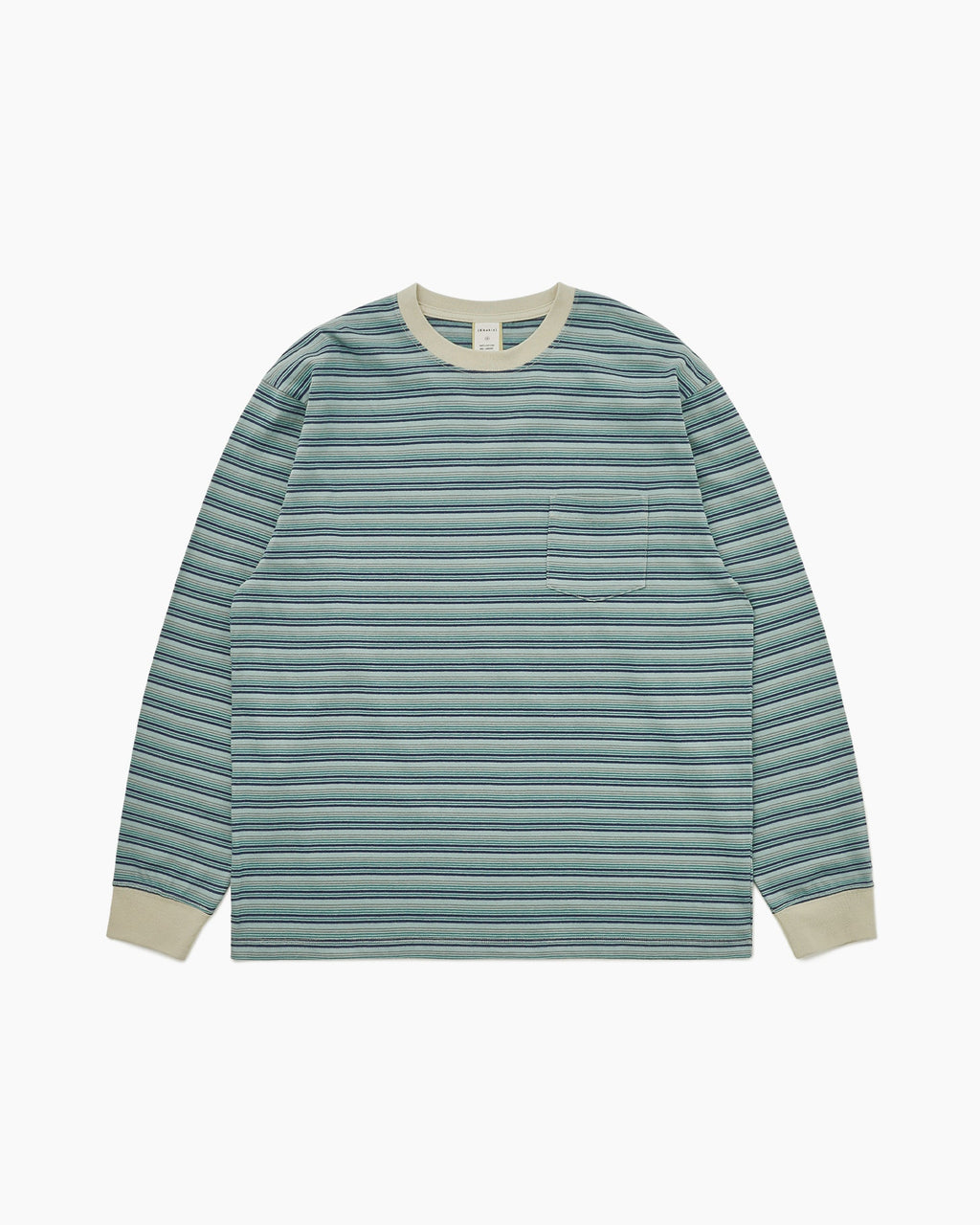 Khakis - Border L/S Tee (Pistachio) product image 1 | TRAB K-Fashion Australia