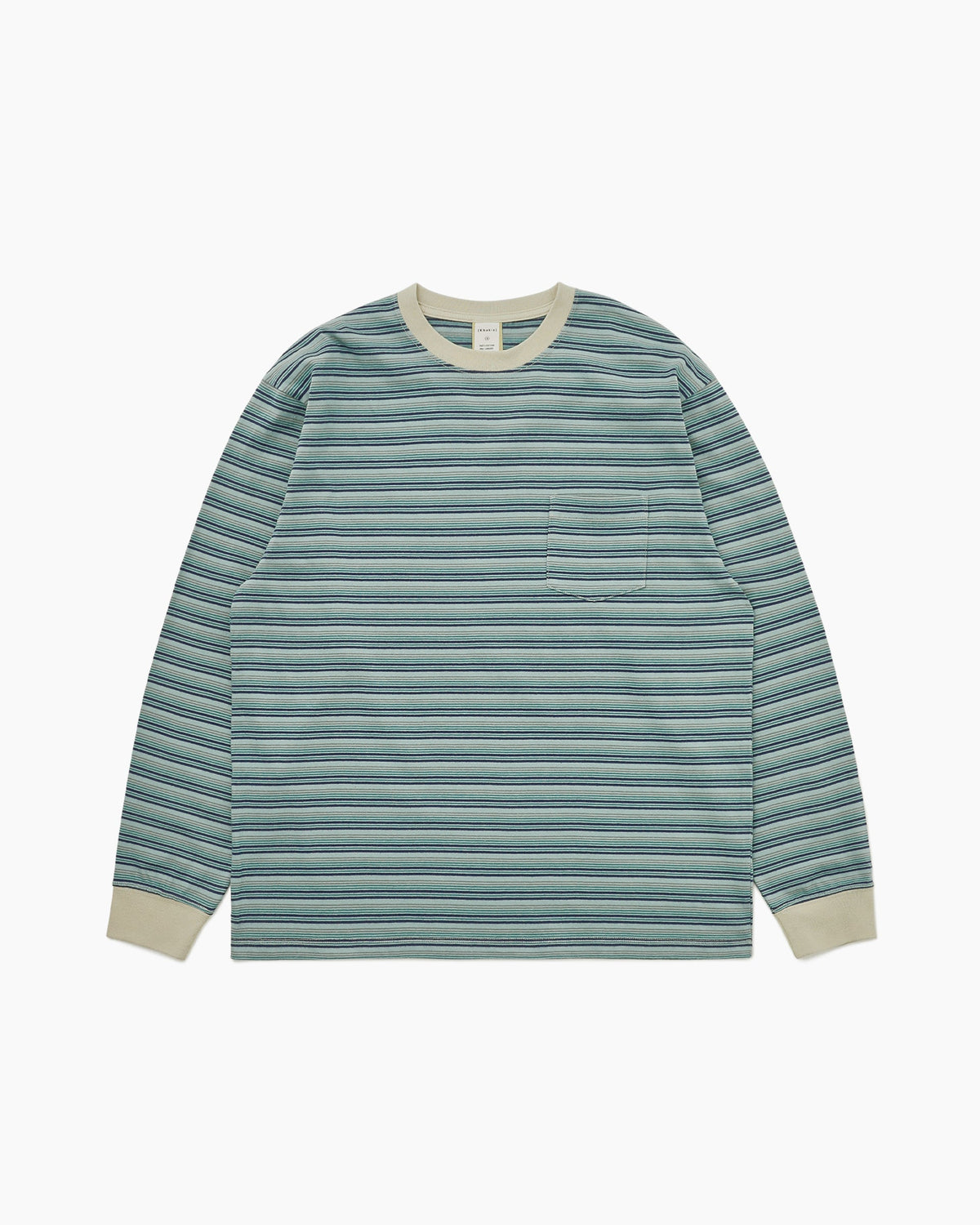 Khakis - Border L/S Tee (Pistachio) product image 1 | TRAB K-Fashion Australia