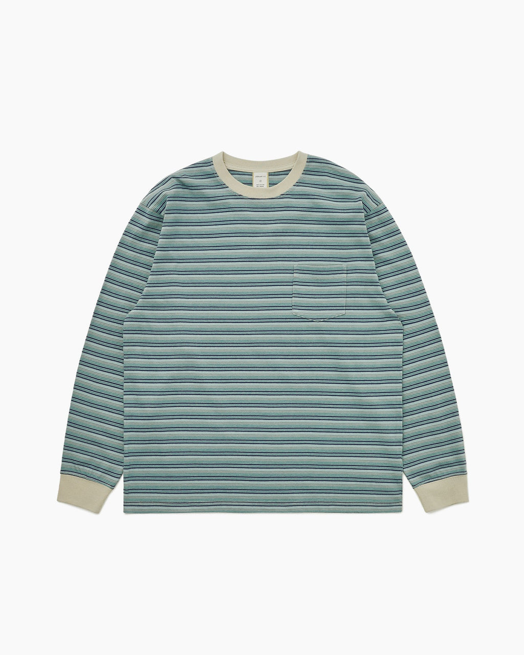 Khakis - Border L/S Tee (Pistachio) product image 1 | TRAB K-Fashion Australia