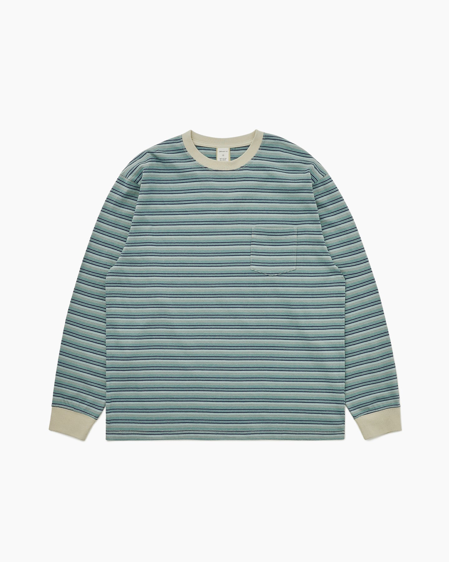 Khakis - Border L/S Tee (Pistachio) product image 1 | TRAB K-Fashion Australia