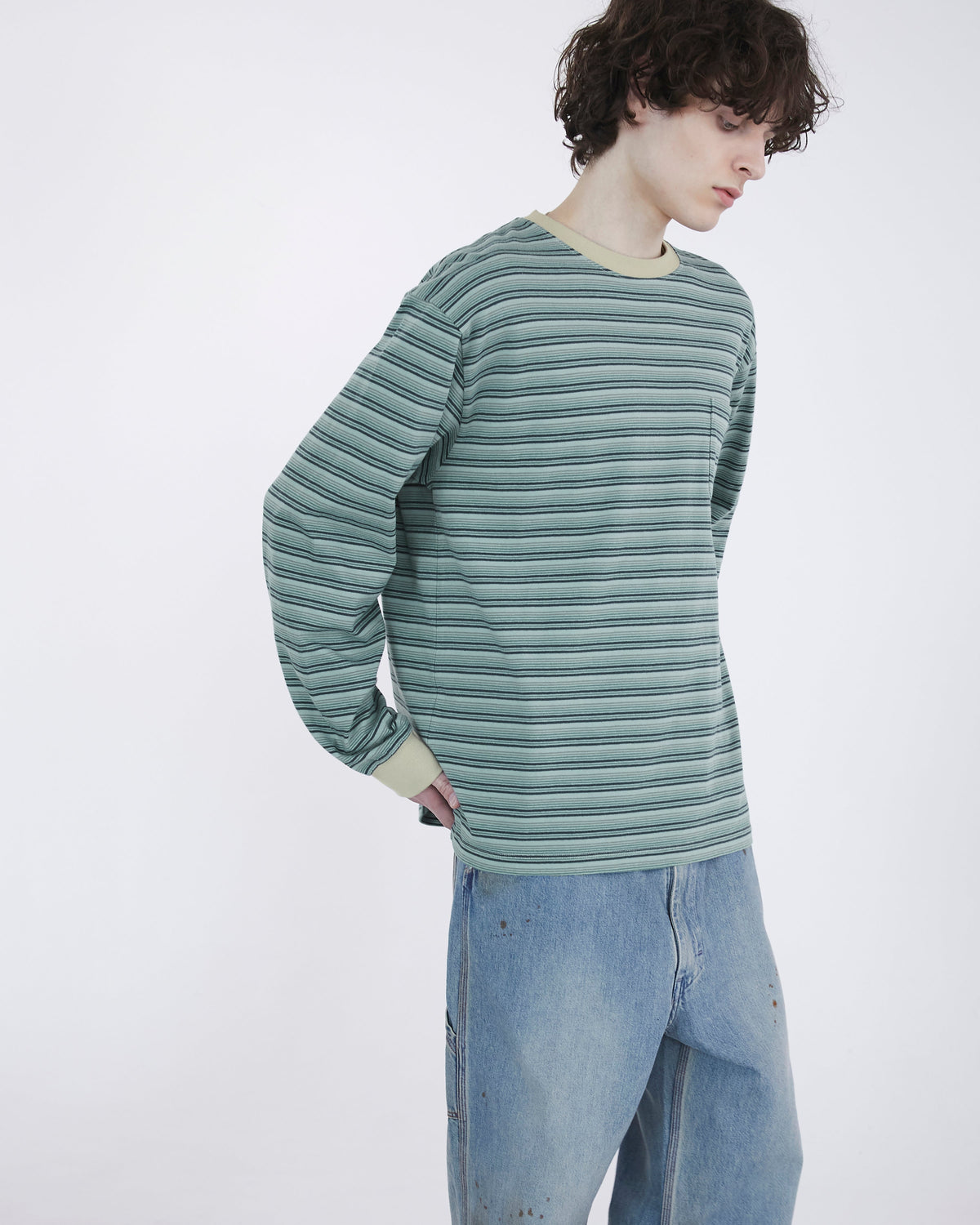 Khakis - Border L/S Tee (Pistachio) product image 5 | TRAB K-Fashion Australia