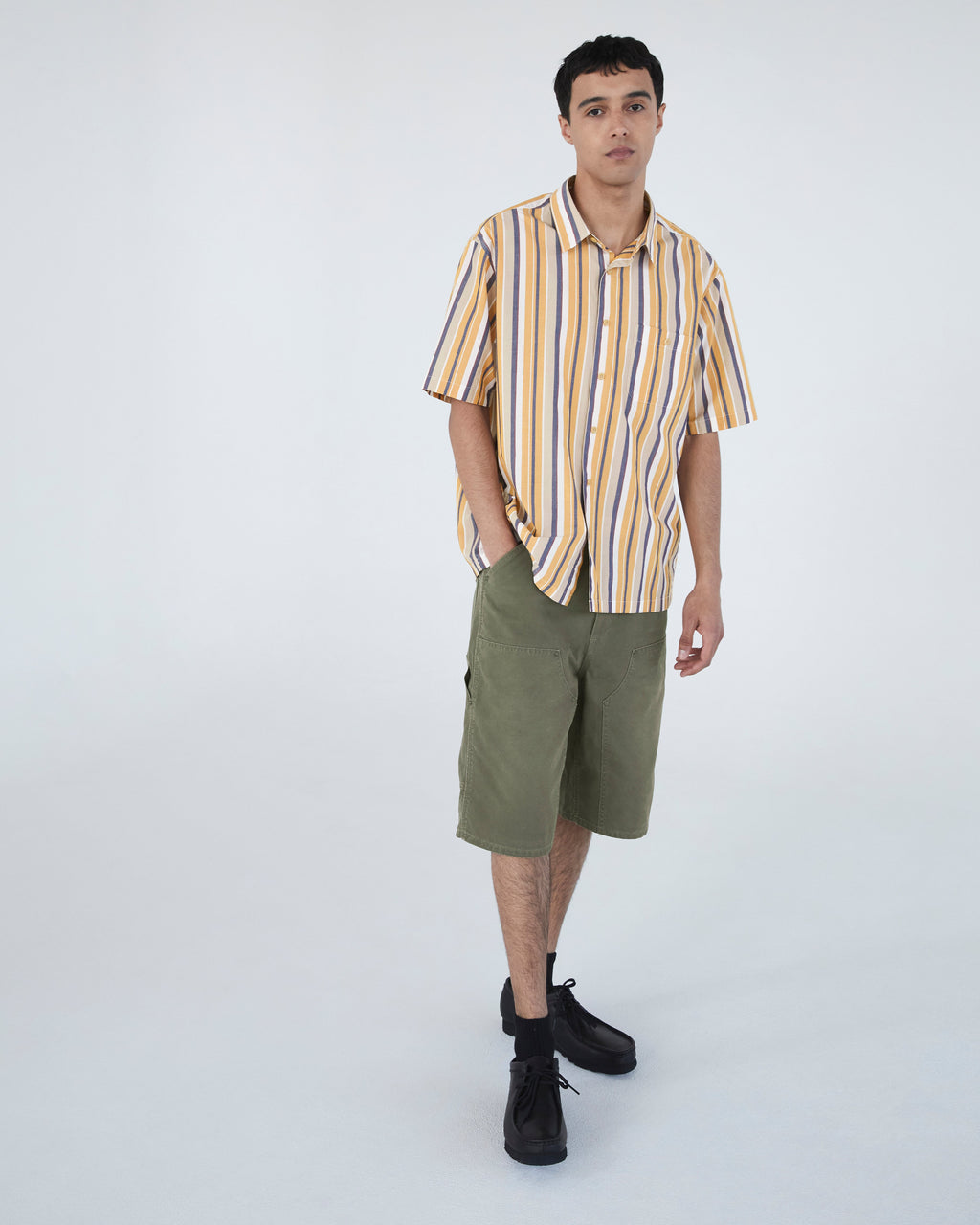 Khakis - Cabana Stripe S/S Shirt (Orange) product image 6 | TRAB K-Fashion Australia