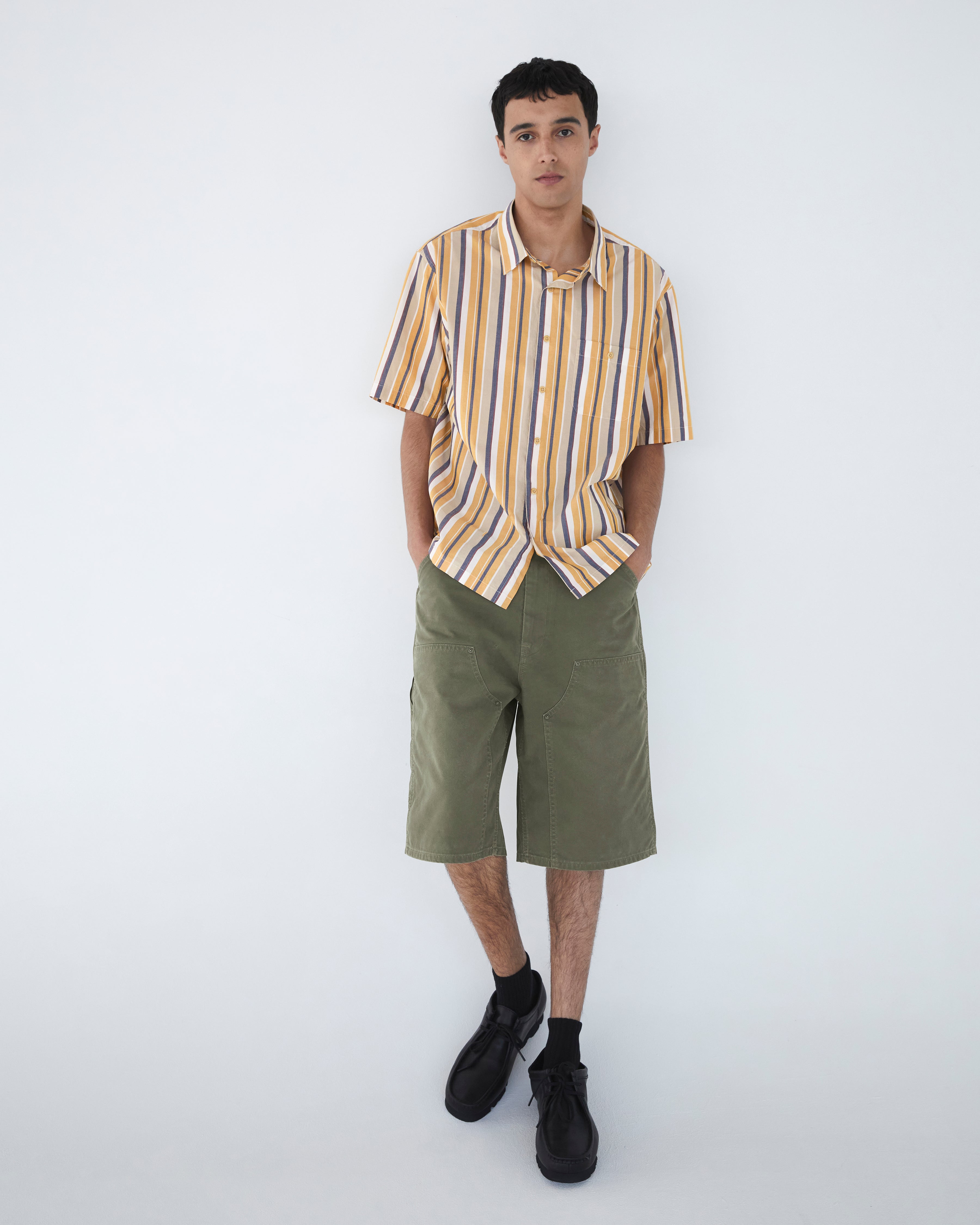 Khakis - Cabana Stripe S/S Shirt (Orange) product image 7 | TRAB K-Fashion Australia
