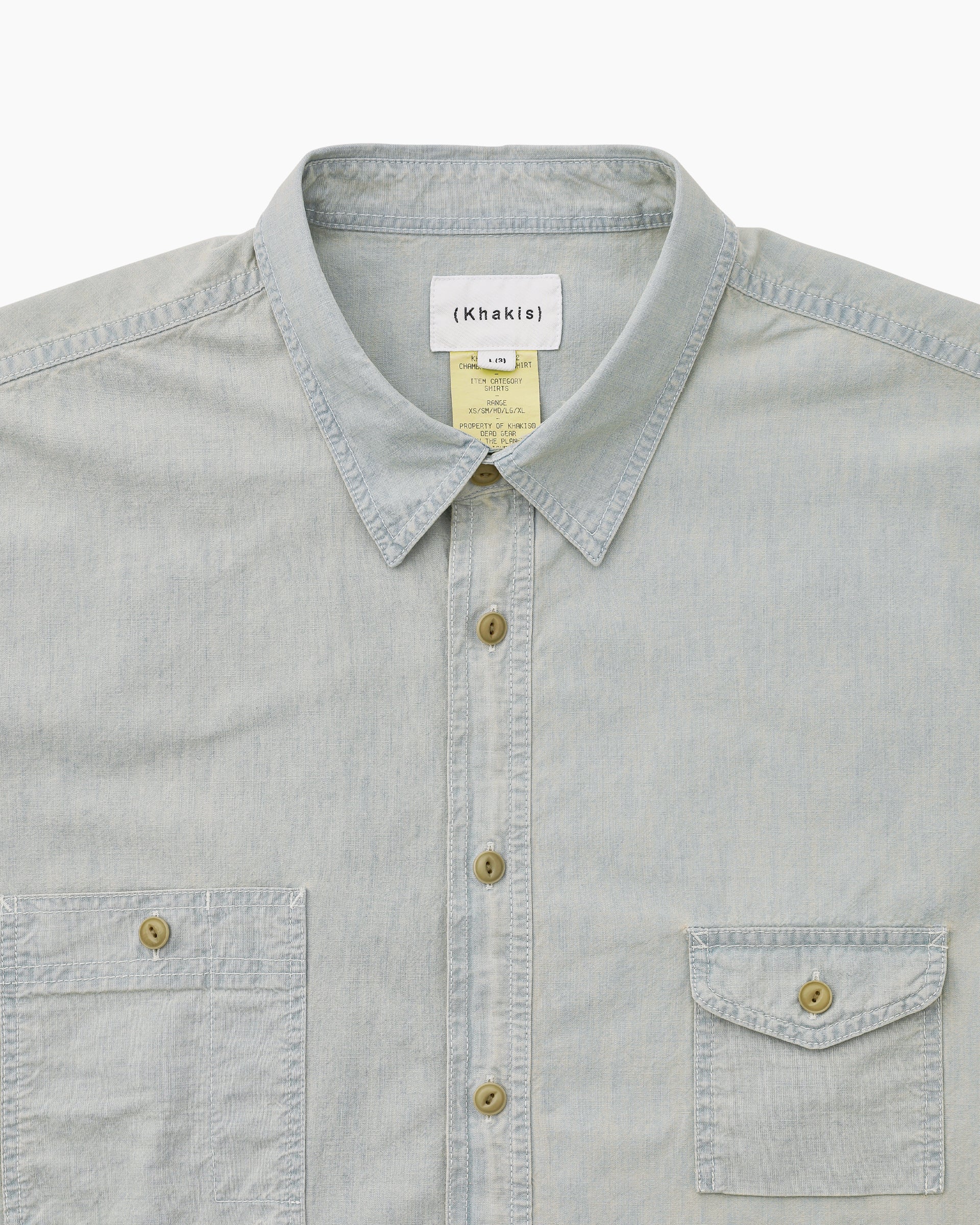 Khakis - Chambray L/S Shirt (Light Blue) product image 2 | TRAB K-Fashion Australia