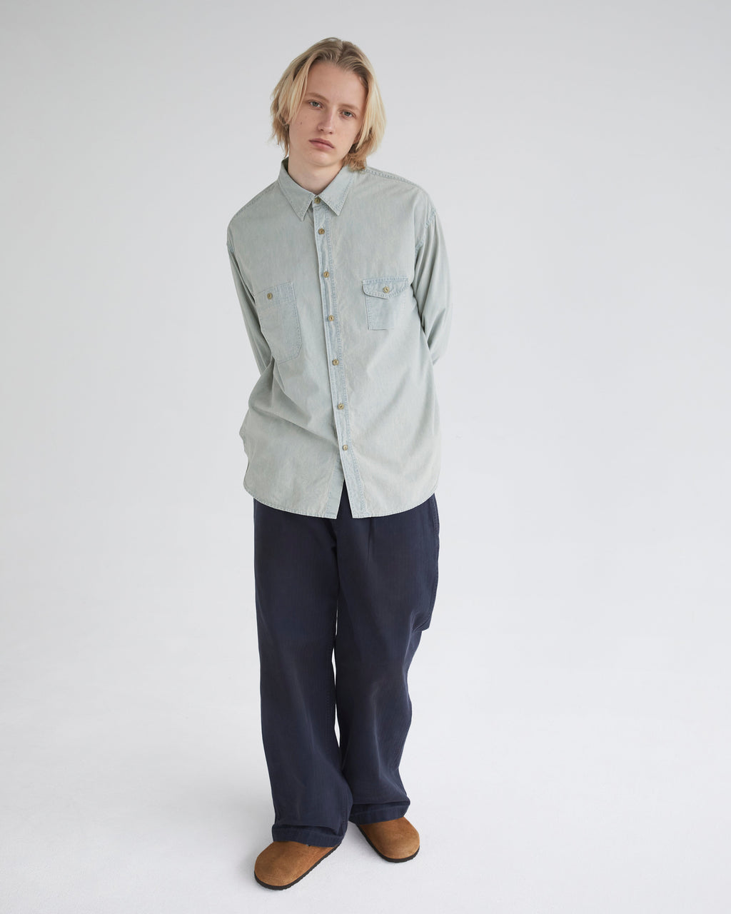 Khakis - Chambray L/S Shirt (Light Blue) product image 7 | TRAB K-Fashion Australia