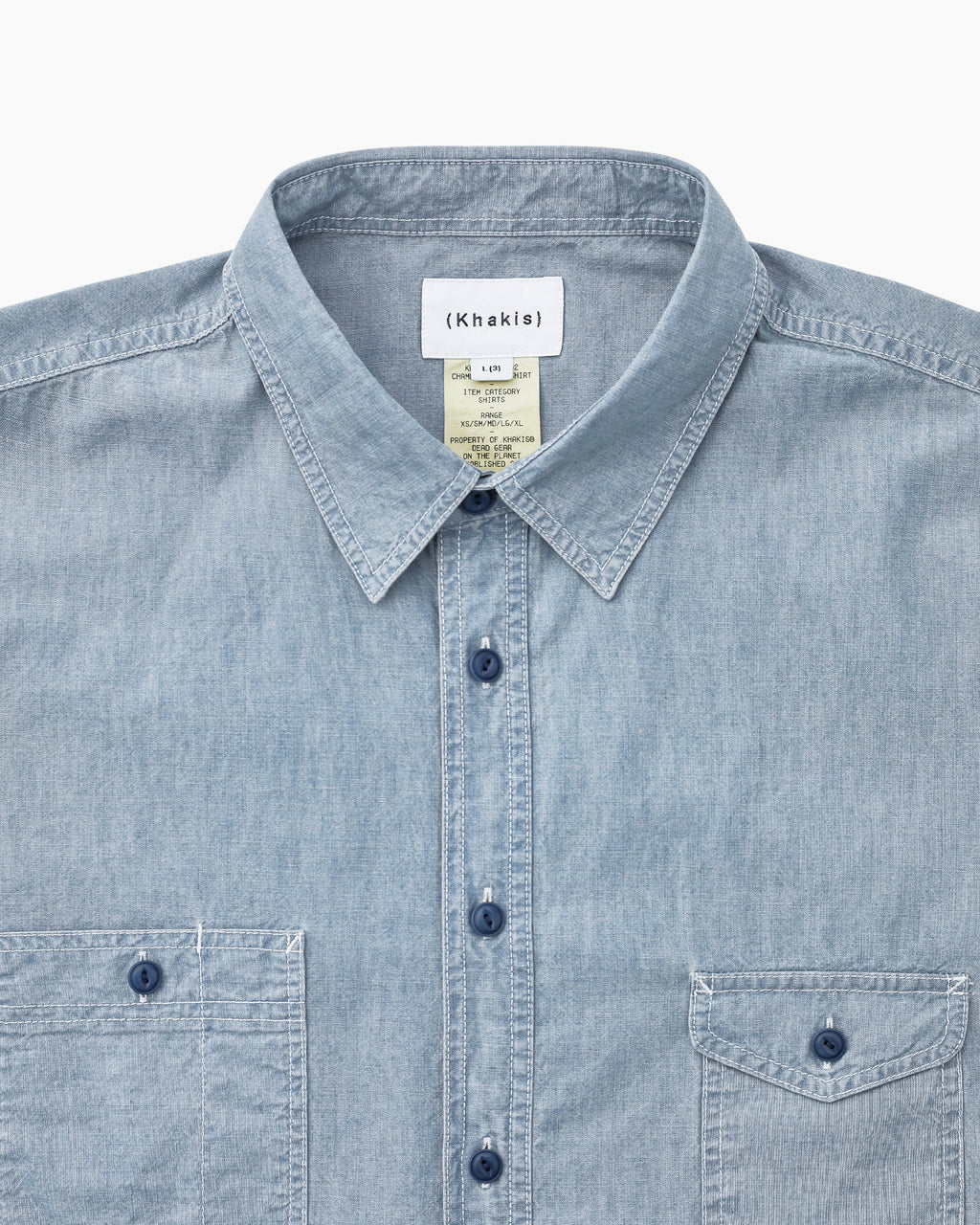 Khakis - Chambray L/S Shirt (Mid Blue) product image 2 | TRAB K-Fashion Australia