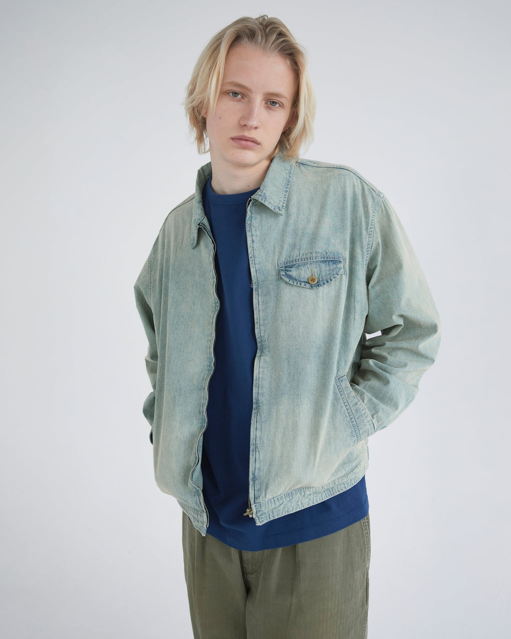 Khakis - Chambray Swing Jacket (Aged Blue) product image 5 | TRAB K-Fashion Australia