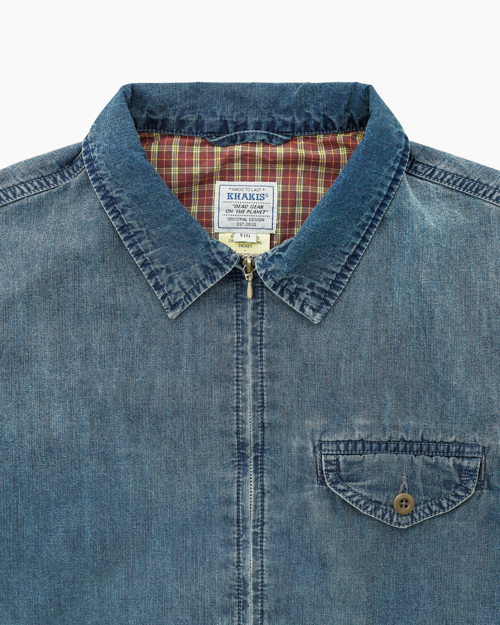 Khakis - Chambray Swing Jacket (Blue) product image 2 | TRAB K-Fashion Australia