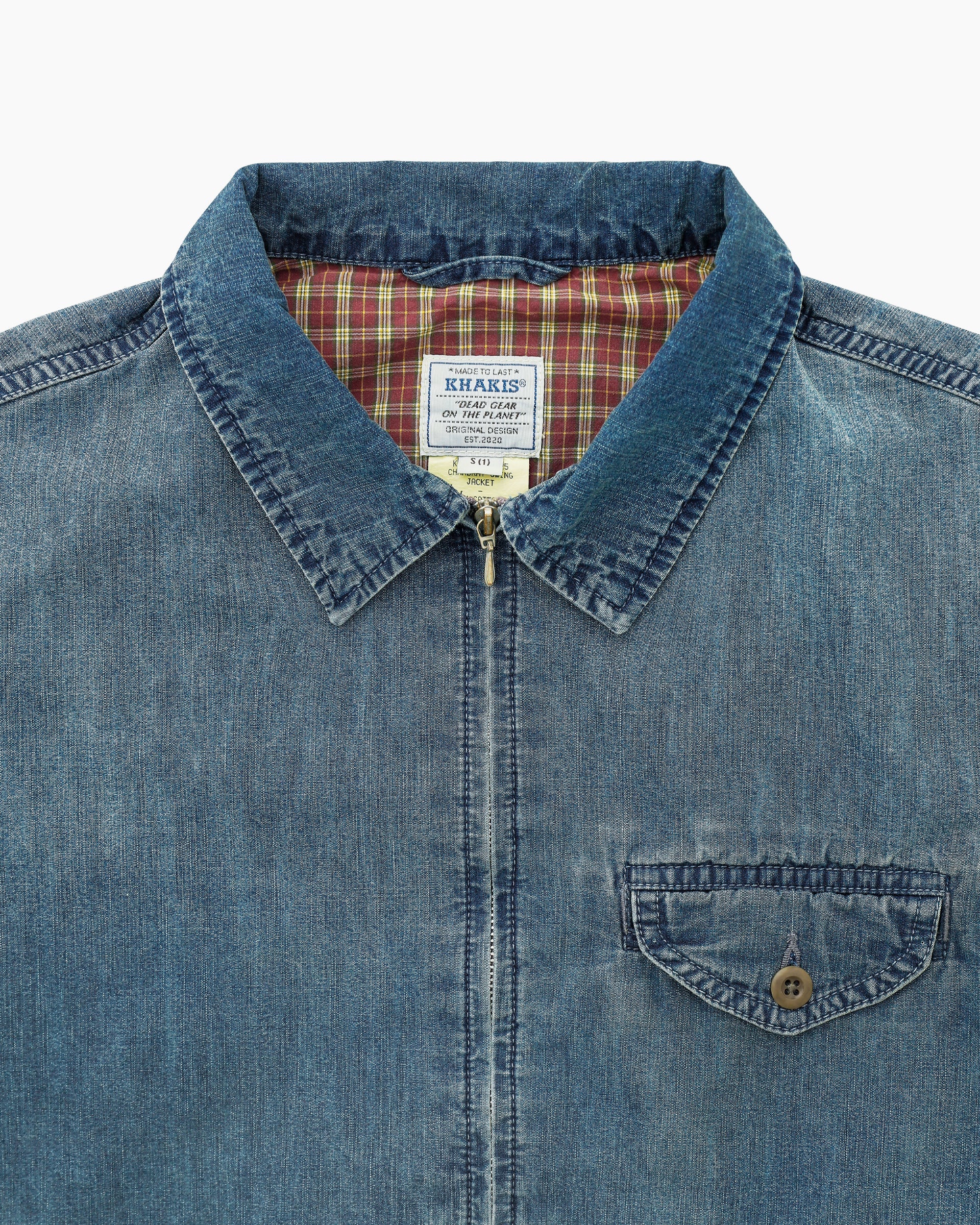 Khakis - Chambray Swing Jacket (Blue) product image 2 | TRAB K-Fashion Australia