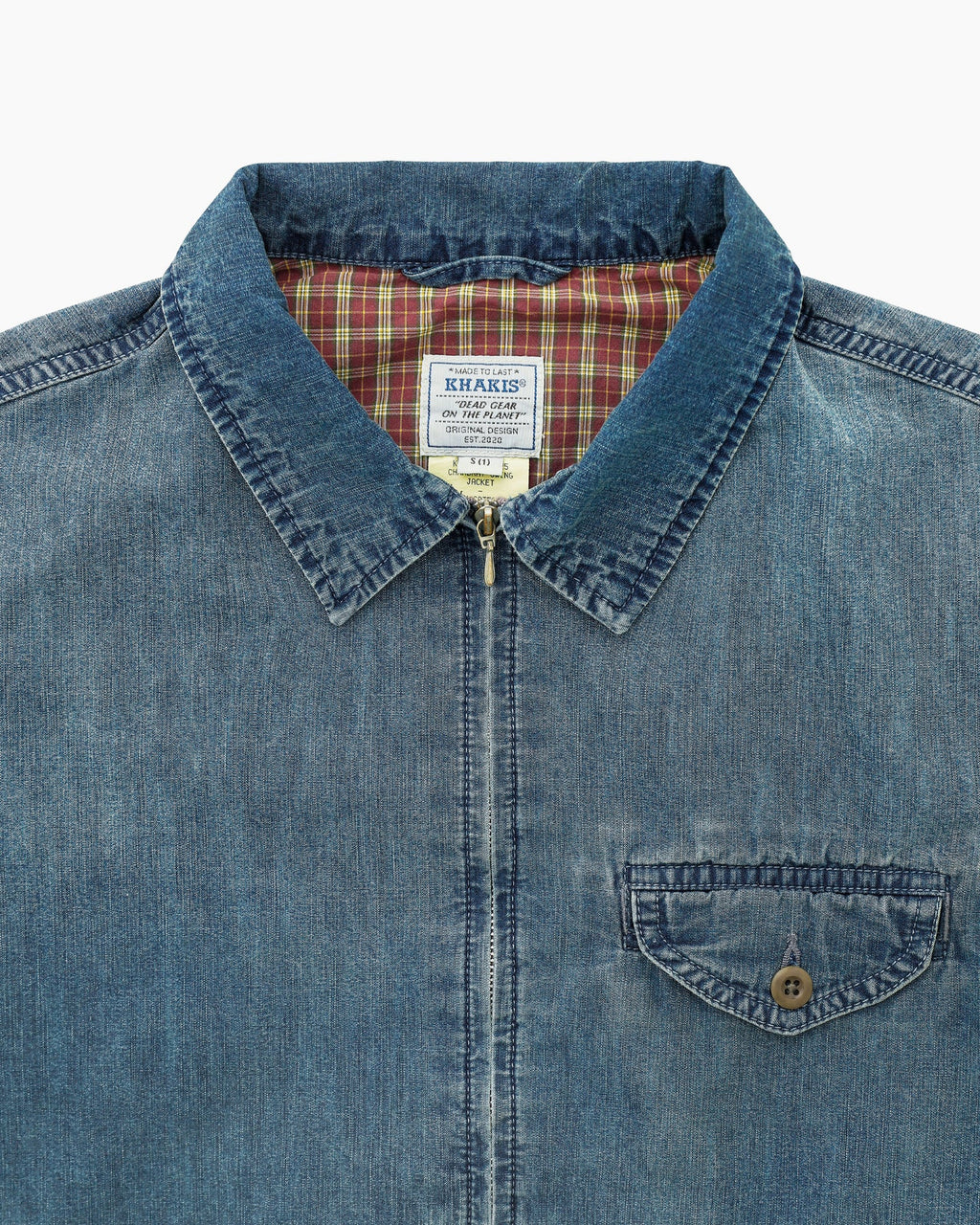 Khakis - Chambray Swing Jacket (Blue) product image 2 | TRAB K-Fashion Australia