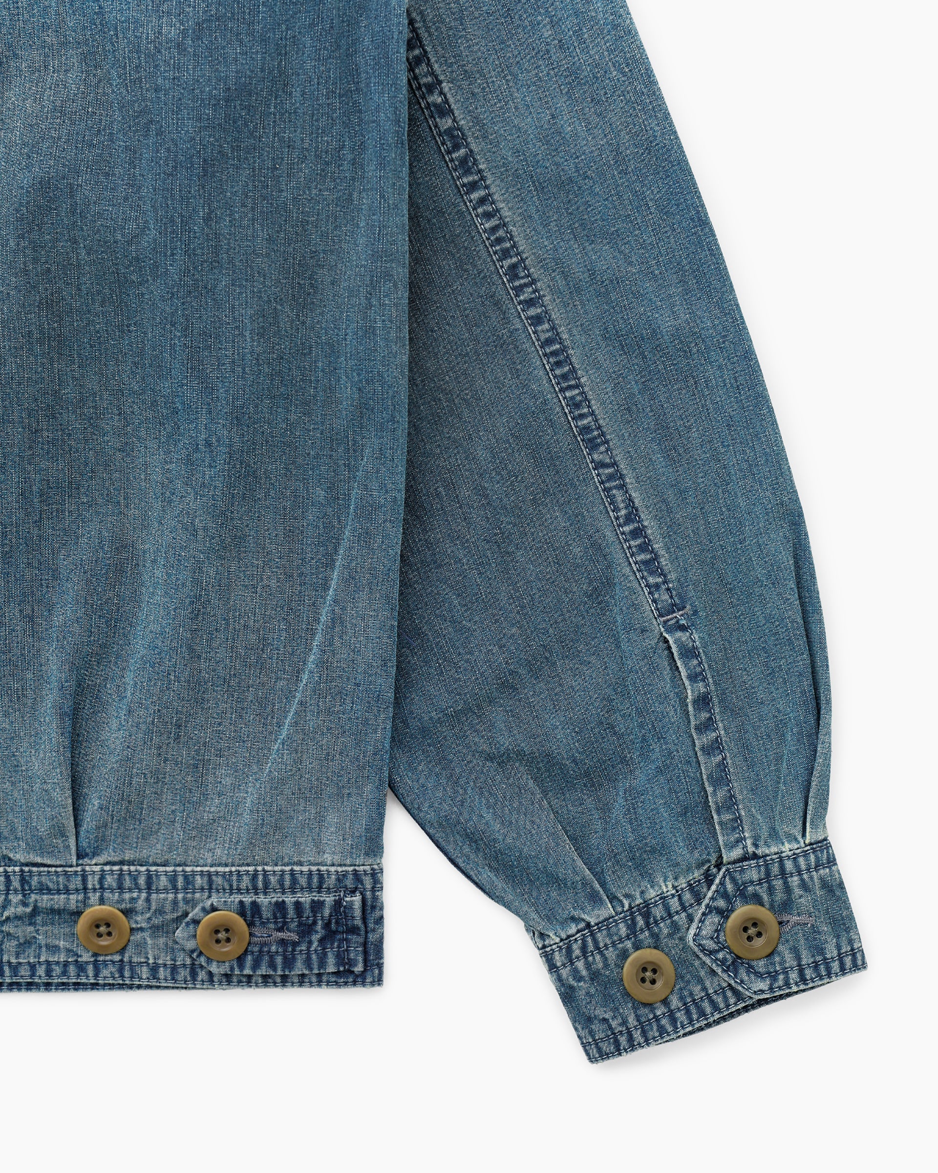 Khakis - Chambray Swing Jacket (Blue) product image 3 | TRAB K-Fashion Australia
