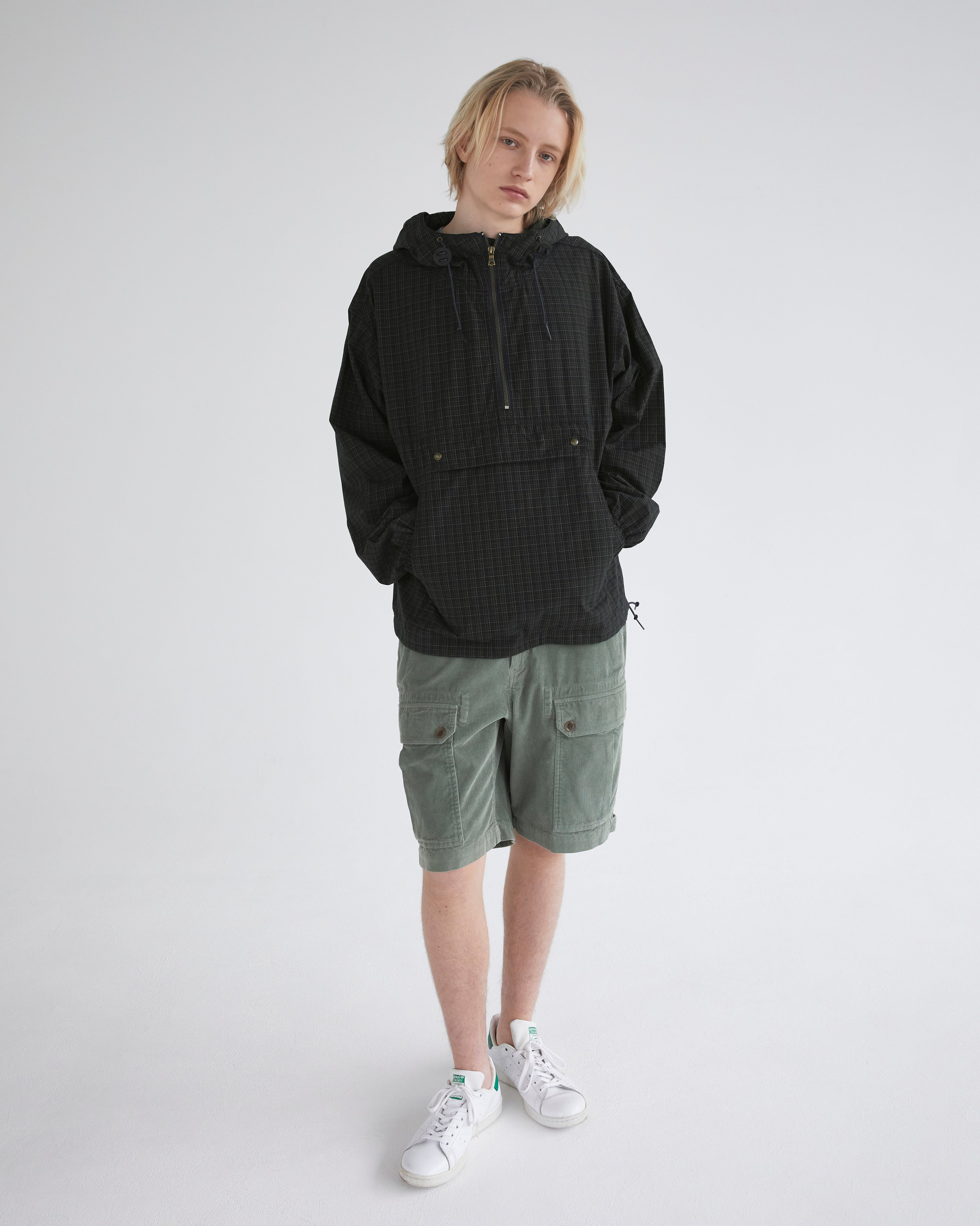 Khakis - Cotton Plaid Anorak (Navy) product image 6 | TRAB K-Fashion Australia