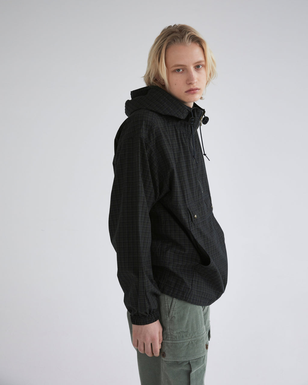 Khakis - Cotton Plaid Anorak (Navy) product image 7 | TRAB K-Fashion Australia