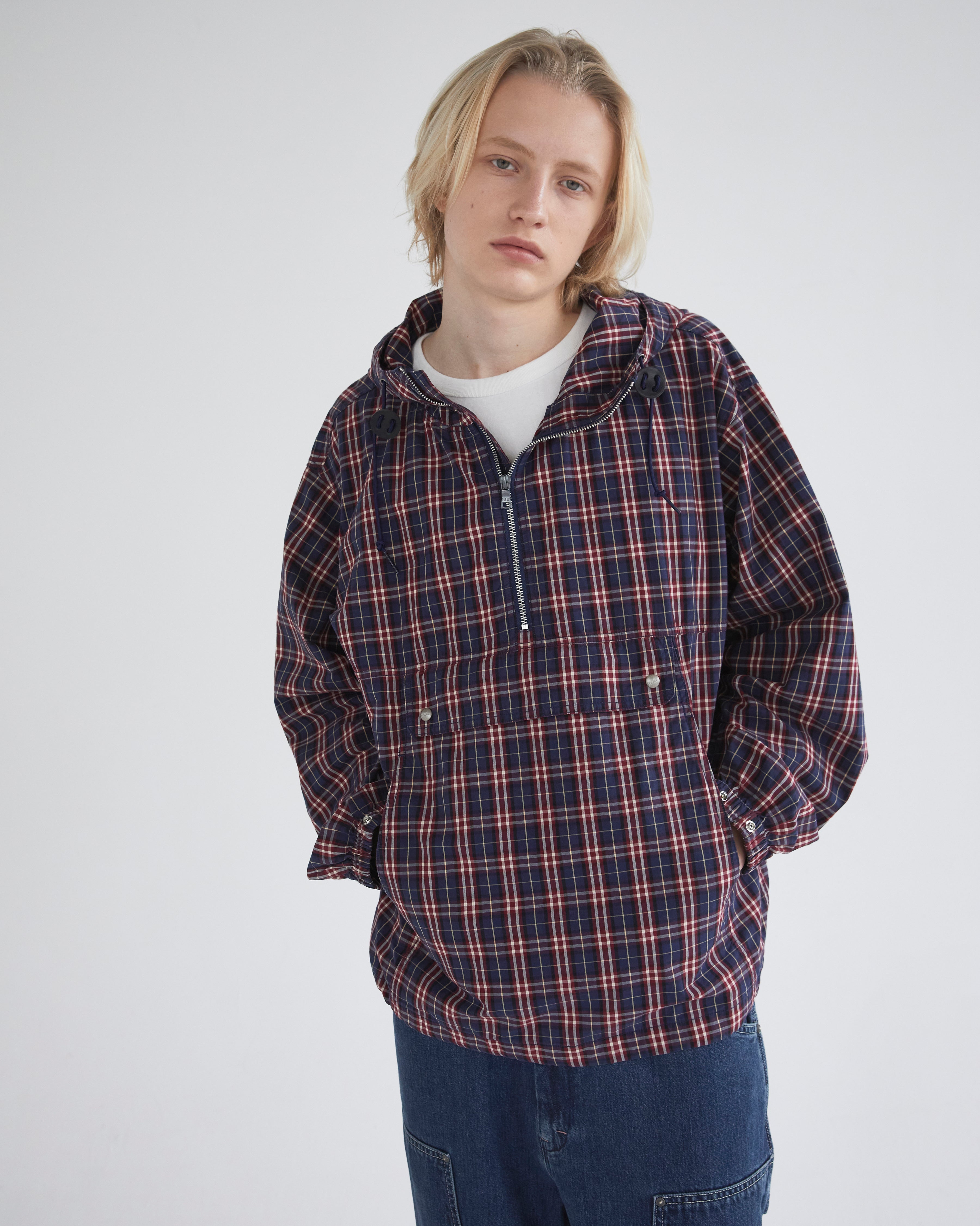 Khakis - Cotton Plaid Anorak (Red) product image 6 | TRAB K-Fashion Australia