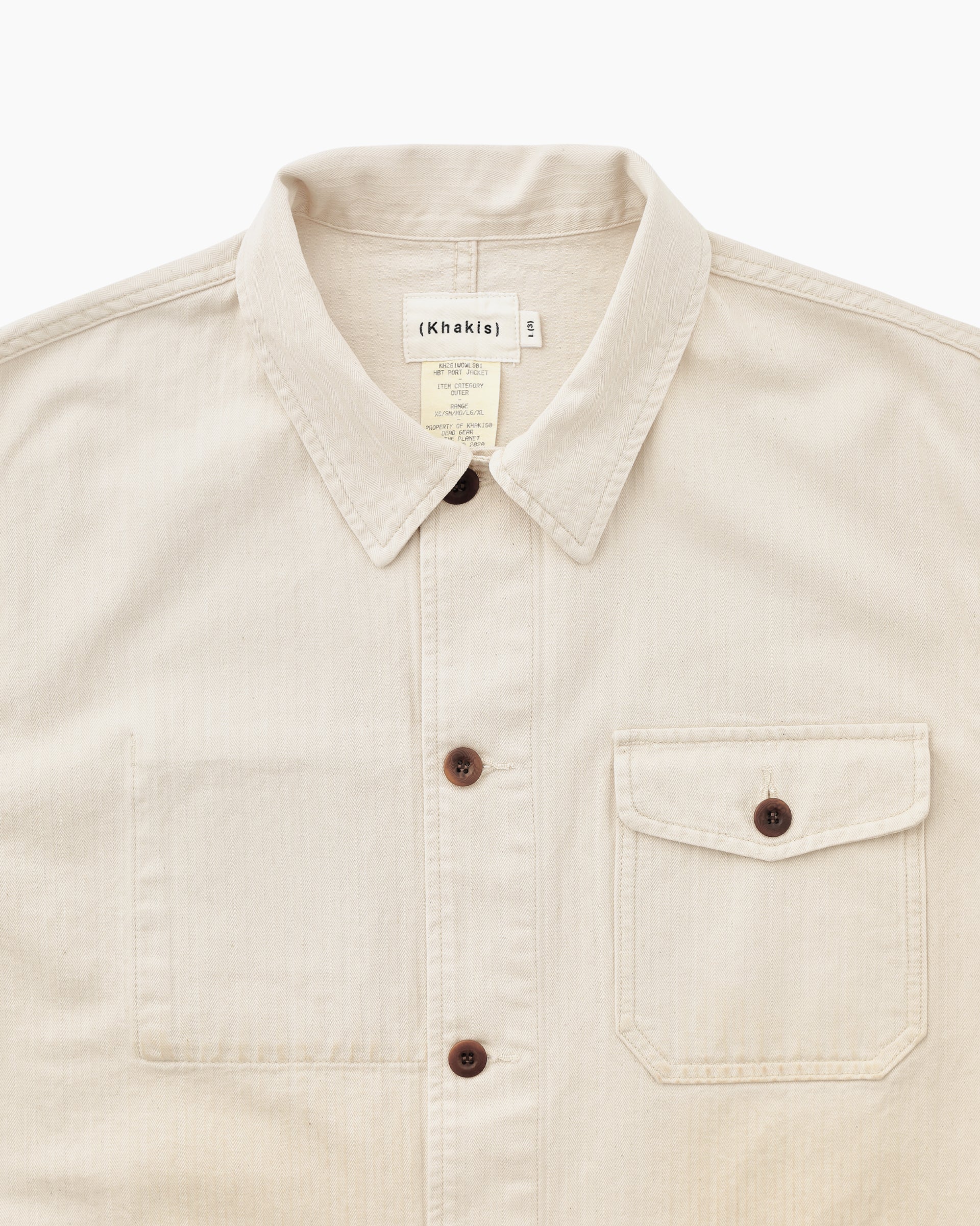 Khakis - Hbt Port Jacket (Ecru) product image 2 | TRAB K-Fashion Australia
