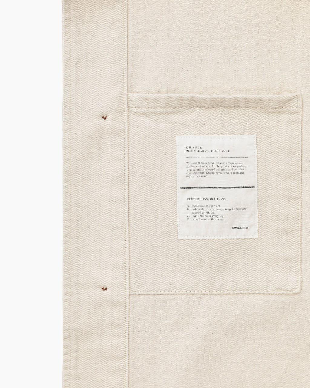 Khakis - Hbt Port Jacket (Ecru) product image 5 | TRAB K-Fashion Australia
