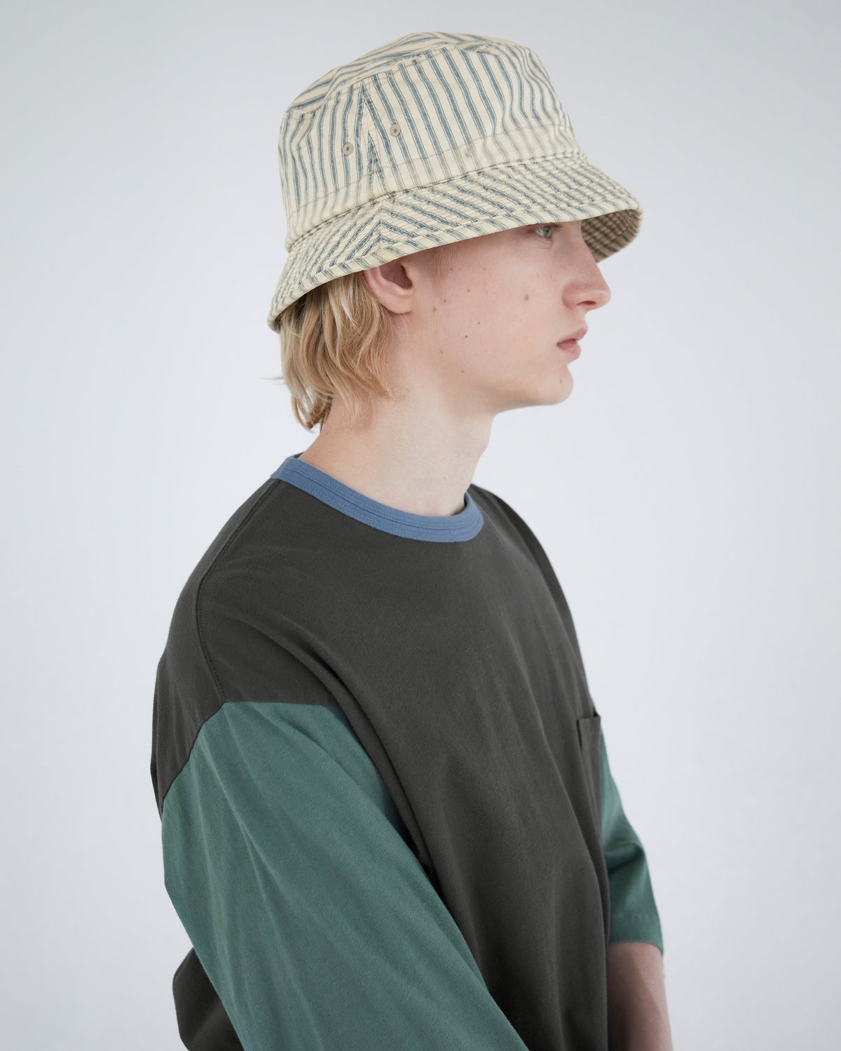 Khakis - Hickory Bucket Hat (Blue Stripe) product image 5 | TRAB K-Fashion Australia