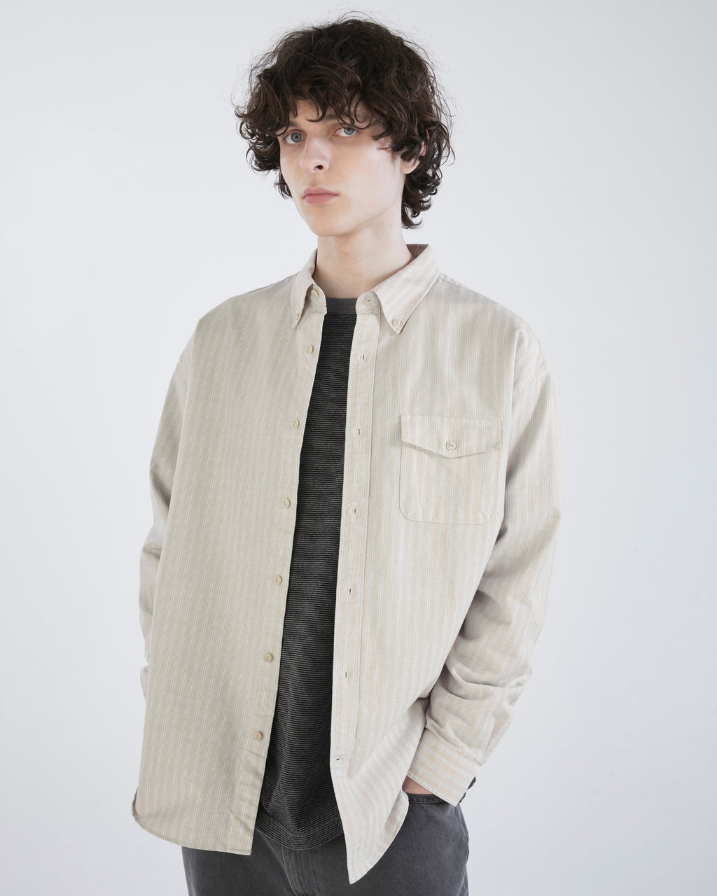 Khakis - Oxford Club Shirt (Beige) product image 6 | TRAB K-Fashion Australia
