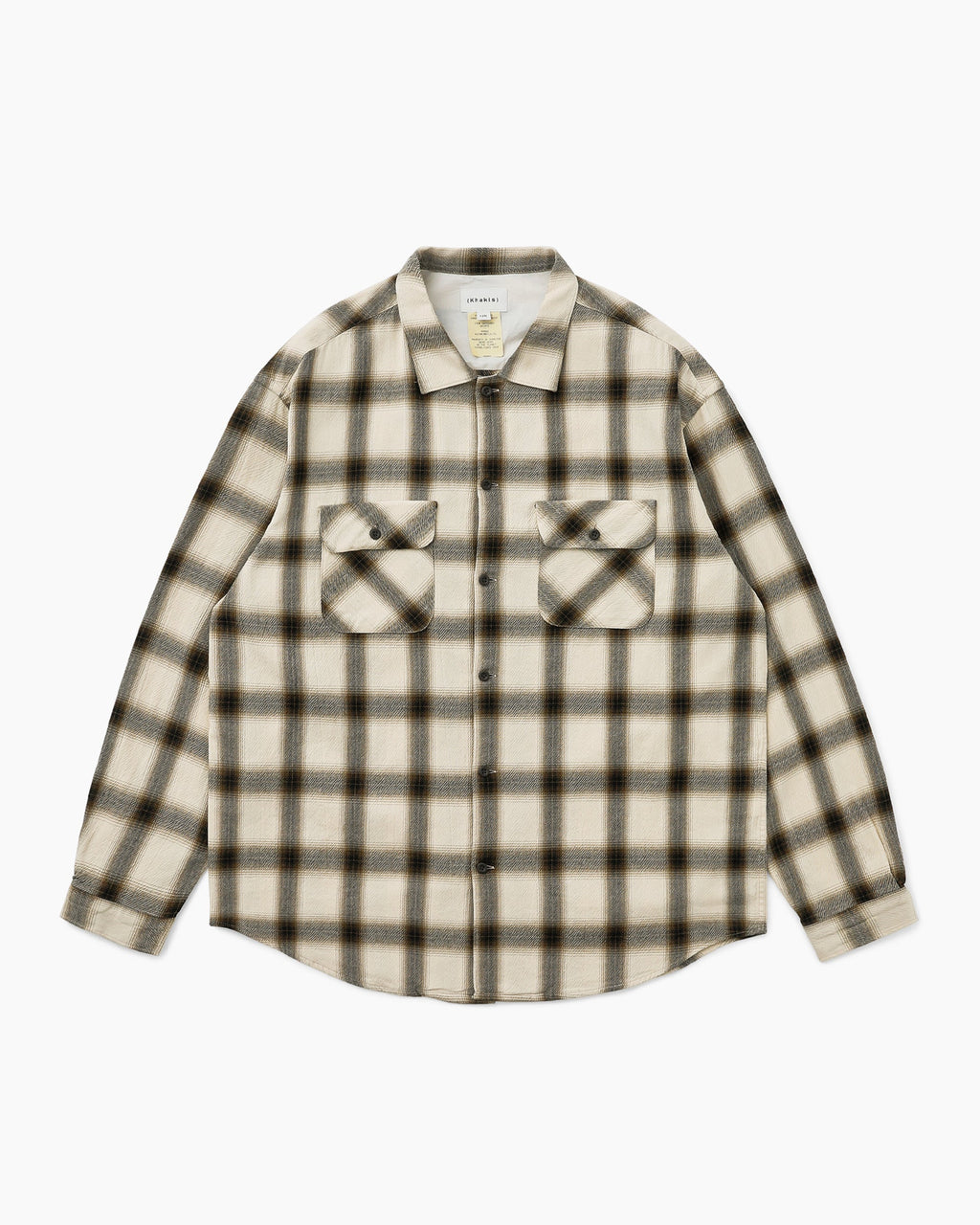 Khakis - Shadow Plaid Shirt (Beige) product image 1 | TRAB K-Fashion Australia