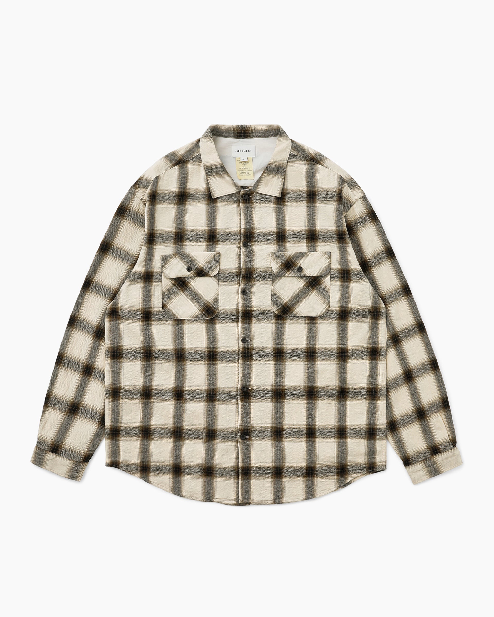 Khakis - Shadow Plaid Shirt (Beige) product image 1 | TRAB K-Fashion Australia