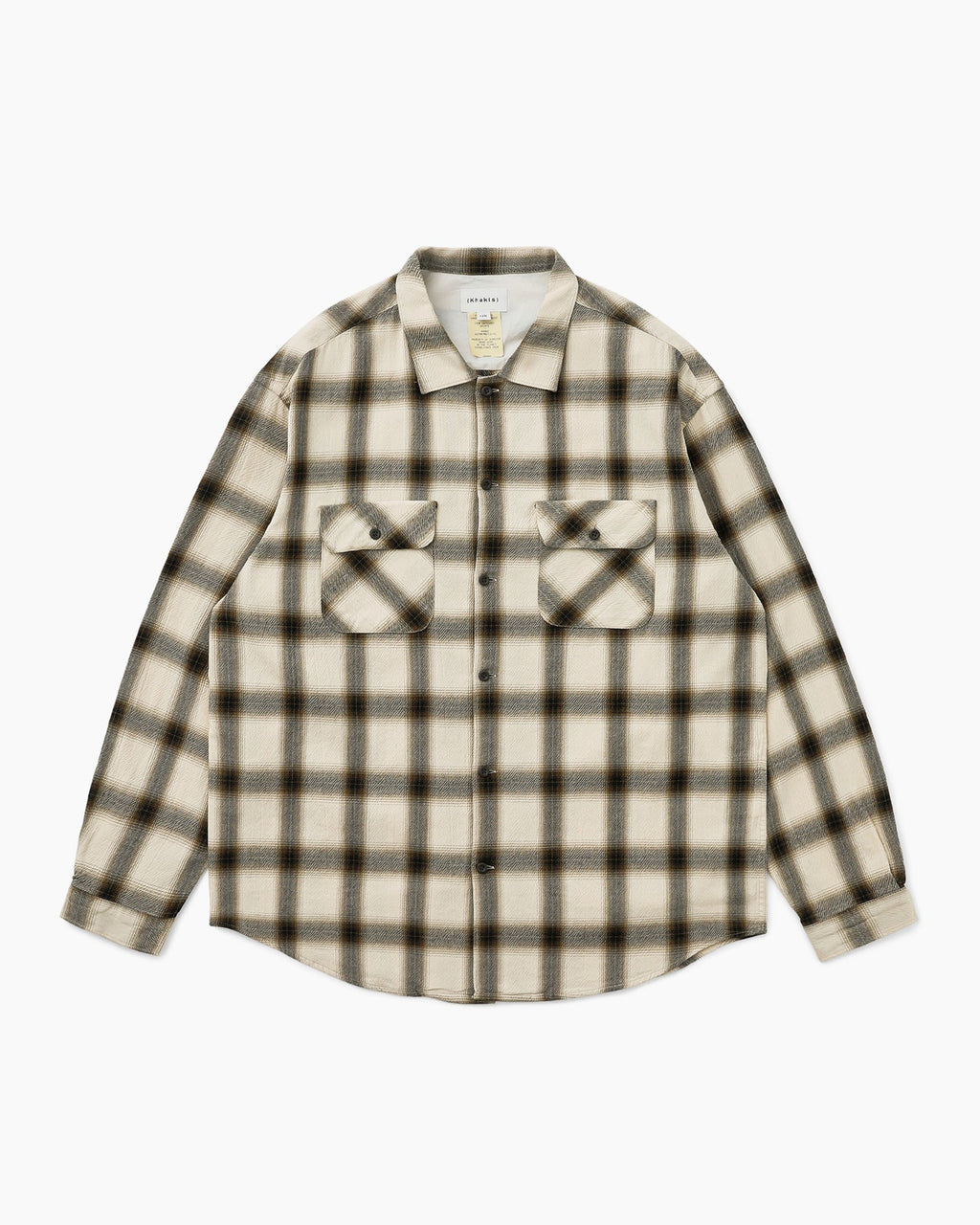 Khakis - Shadow Plaid Shirt (Beige) product image 1 | TRAB K-Fashion Australia