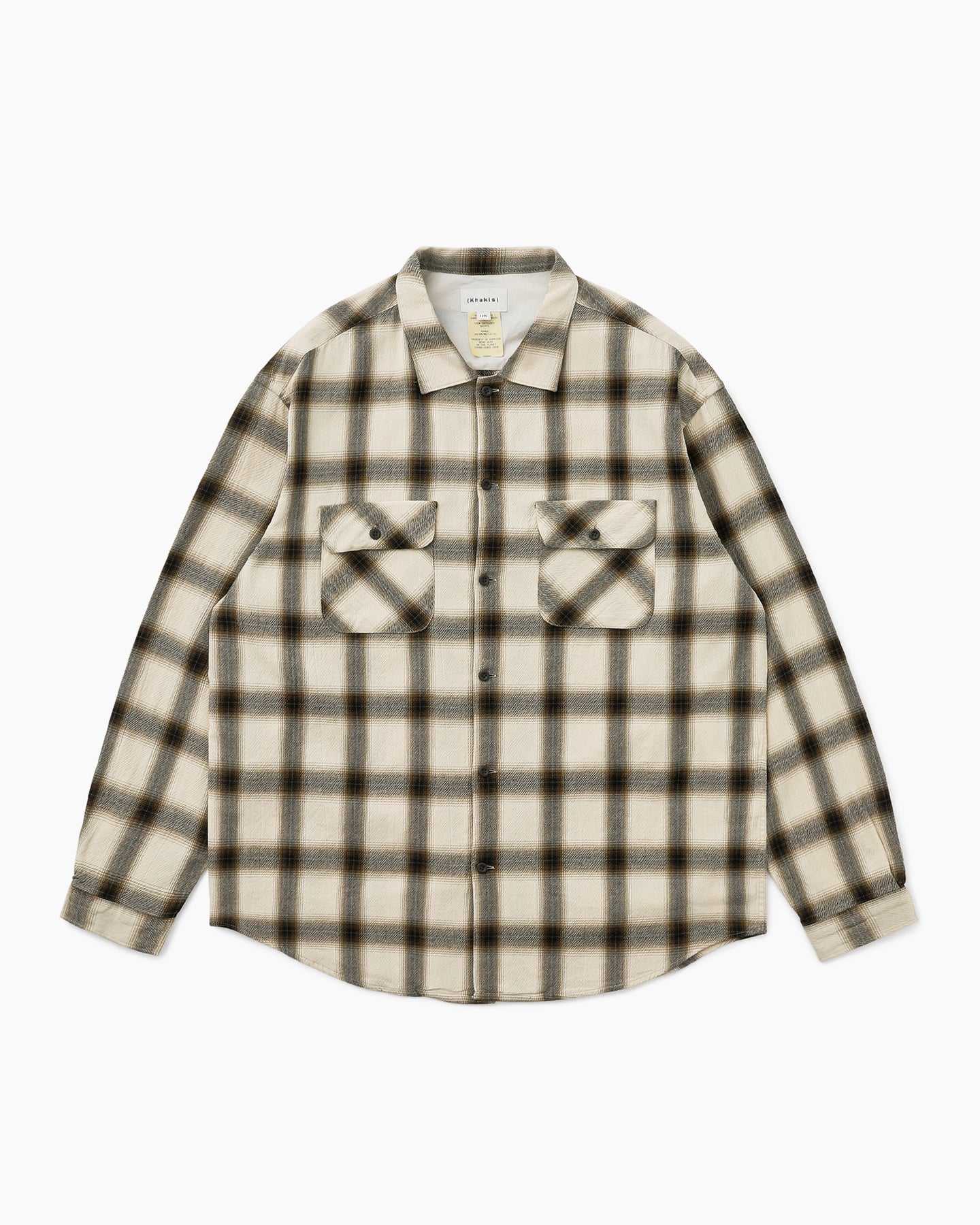 Khakis - Shadow Plaid Shirt (Beige) product image 1 | TRAB K-Fashion Australia