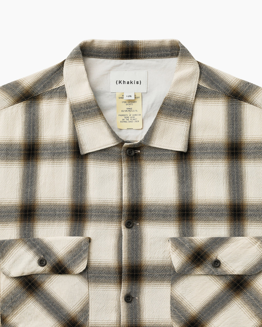 Khakis - Shadow Plaid Shirt (Beige) product image 2 | TRAB K-Fashion Australia