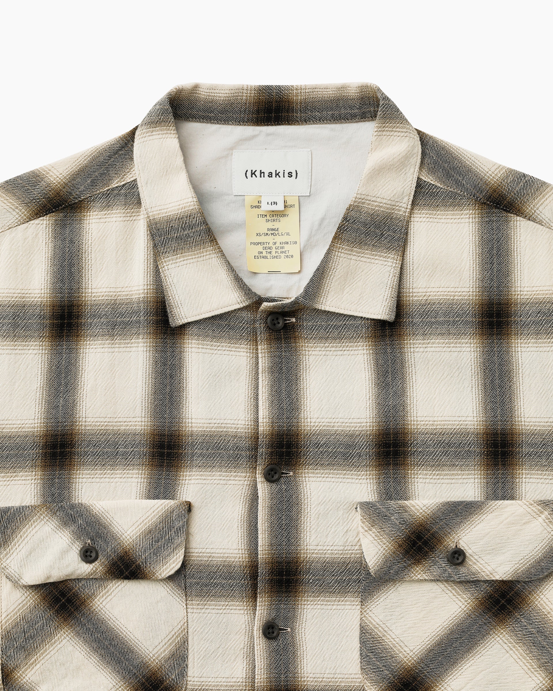 Khakis - Shadow Plaid Shirt (Beige) product image 2 | TRAB K-Fashion Australia