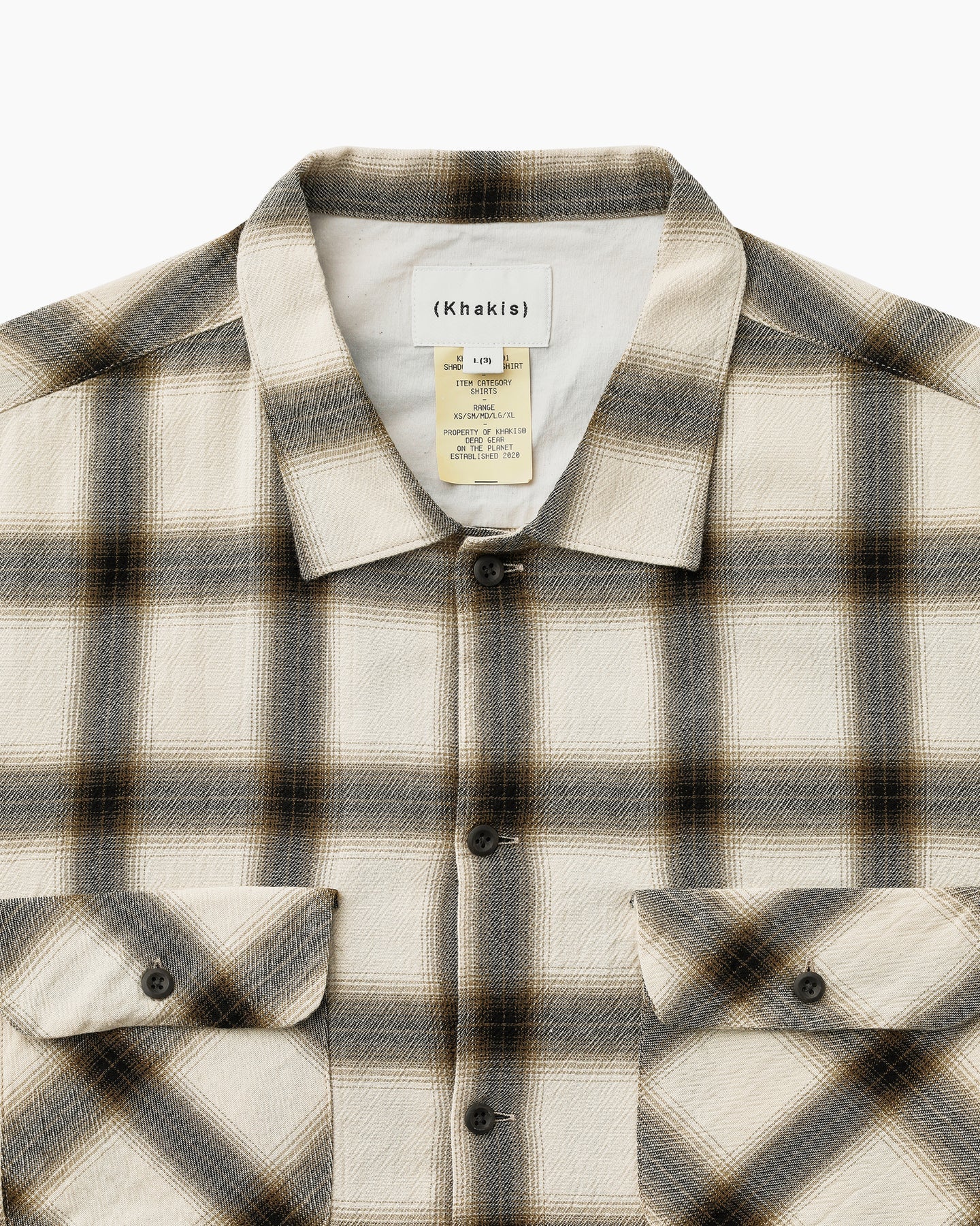 Khakis - Shadow Plaid Shirt (Beige) product image 2 | TRAB K-Fashion Australia