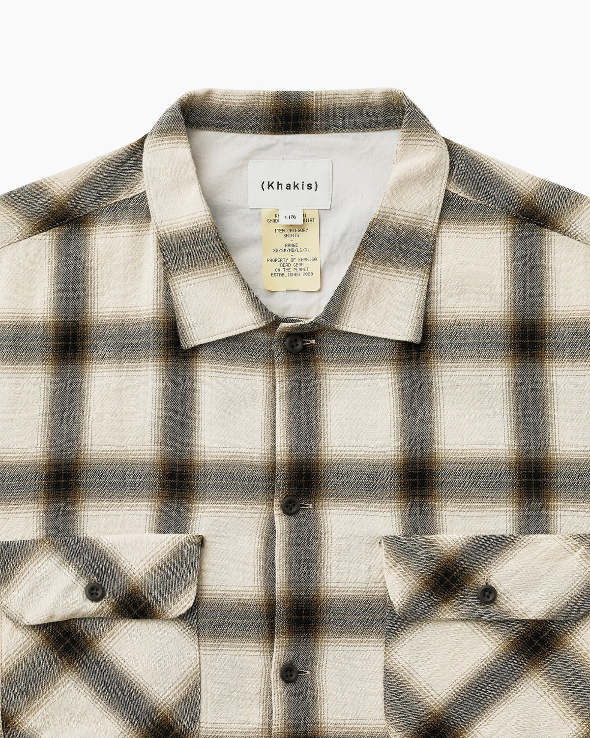 Khakis - Shadow Plaid Shirt (Beige) product image 2 | TRAB K-Fashion Australia