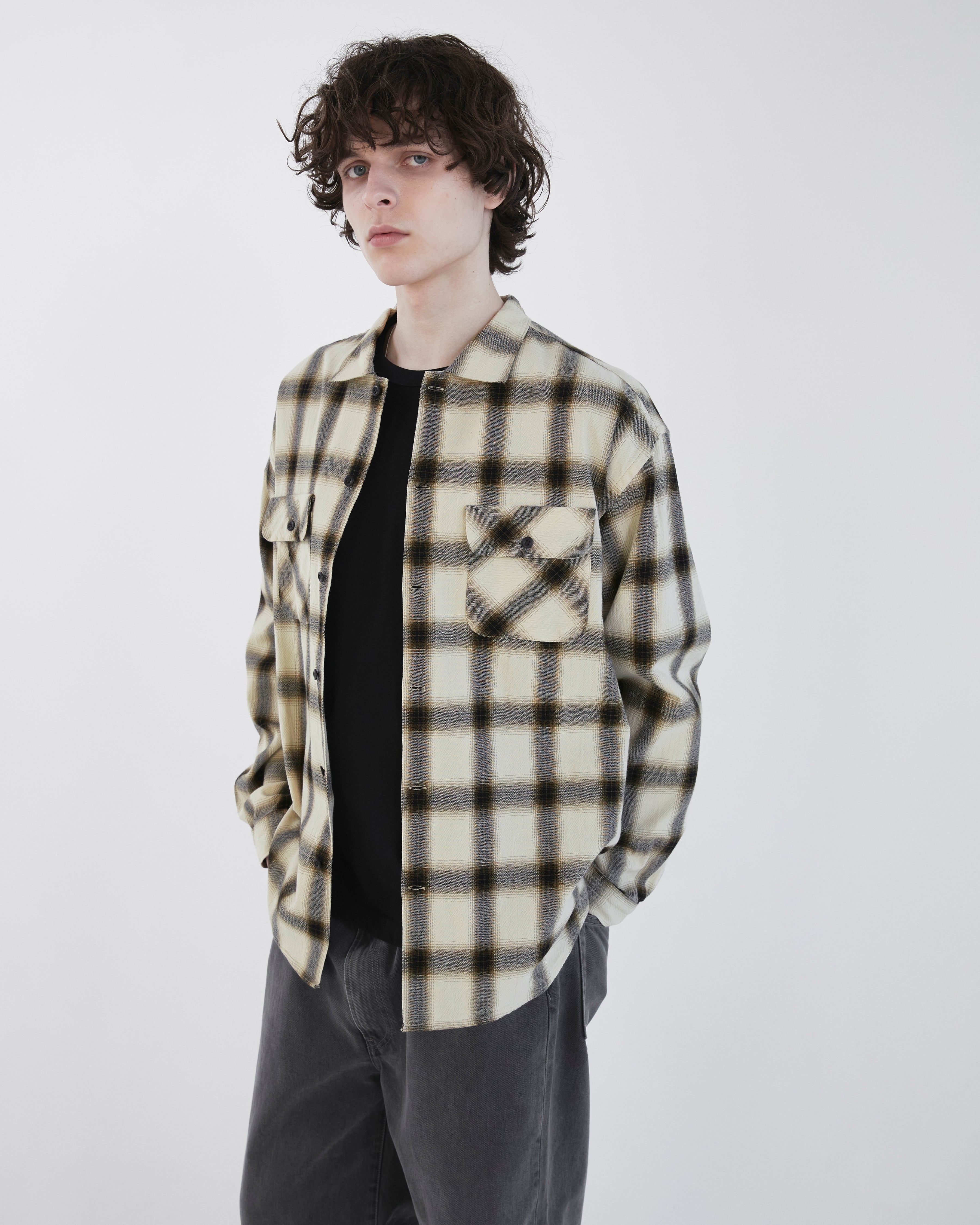 Khakis - Shadow Plaid Shirt (Beige) product image 6 | TRAB K-Fashion Australia