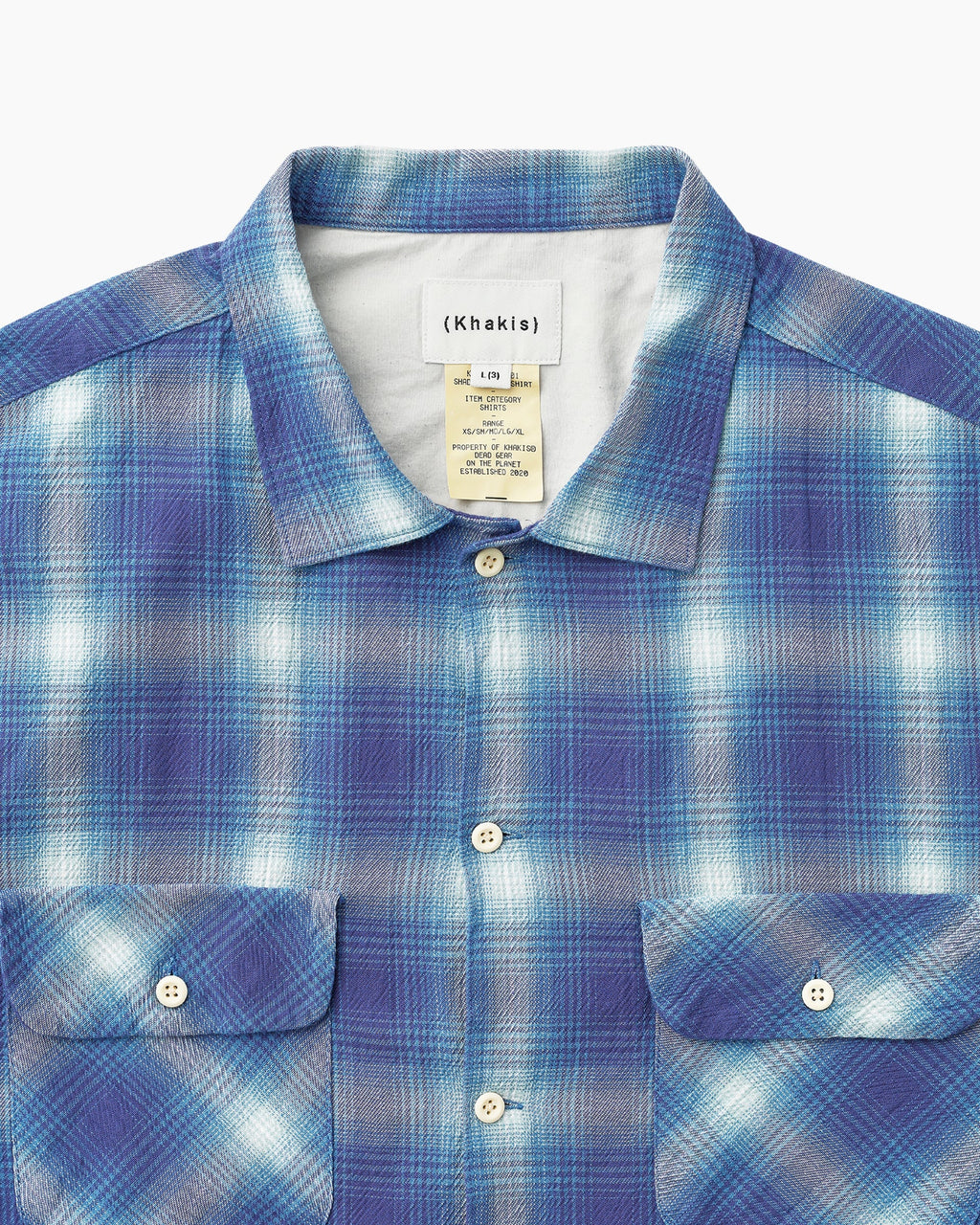 Khakis - Shadow Plaid Shirt (Blue) product image 2 | TRAB K-Fashion Australia