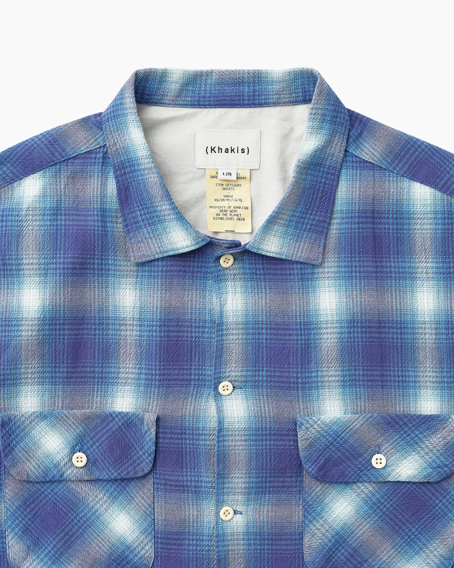 Khakis - Shadow Plaid Shirt (Blue) product image 2 | TRAB K-Fashion Australia