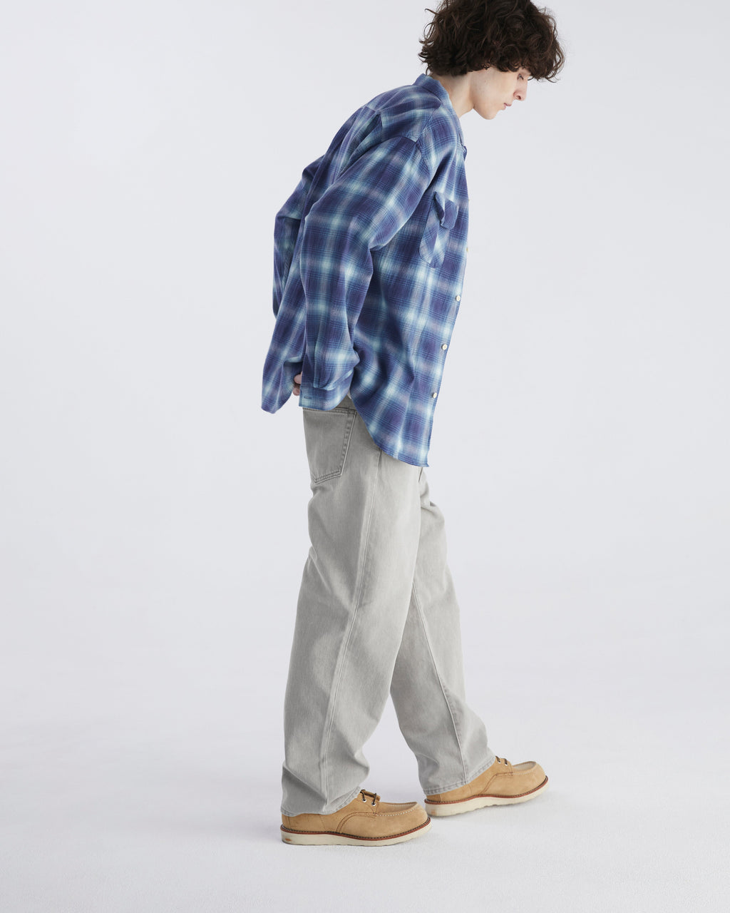Khakis - Shadow Plaid Shirt (Blue) product image 6 | TRAB K-Fashion Australia